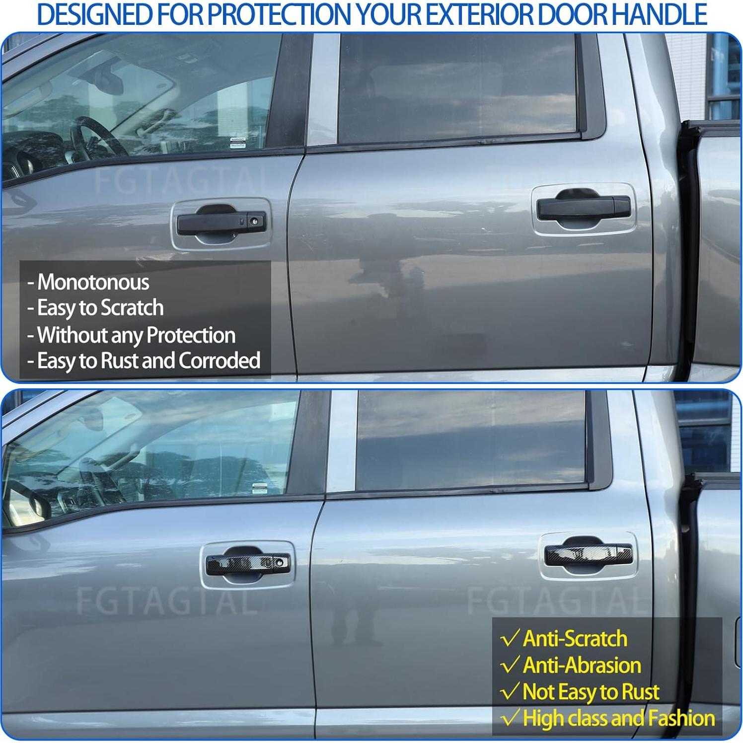 Cubierta de Mango de Puerta Exterior Fgtagtal Nissan Titan 2016-2023 8PCS