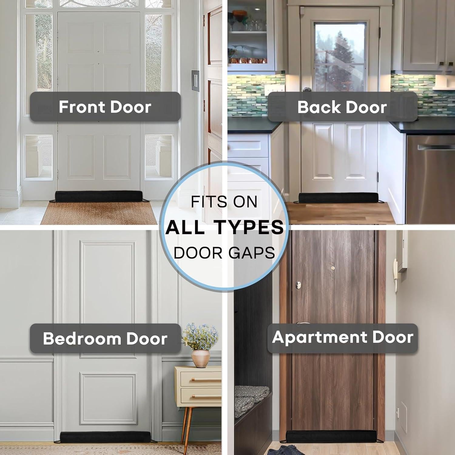 Tapón de Draft Comfyanno 96,5 cm Negro para Puerta