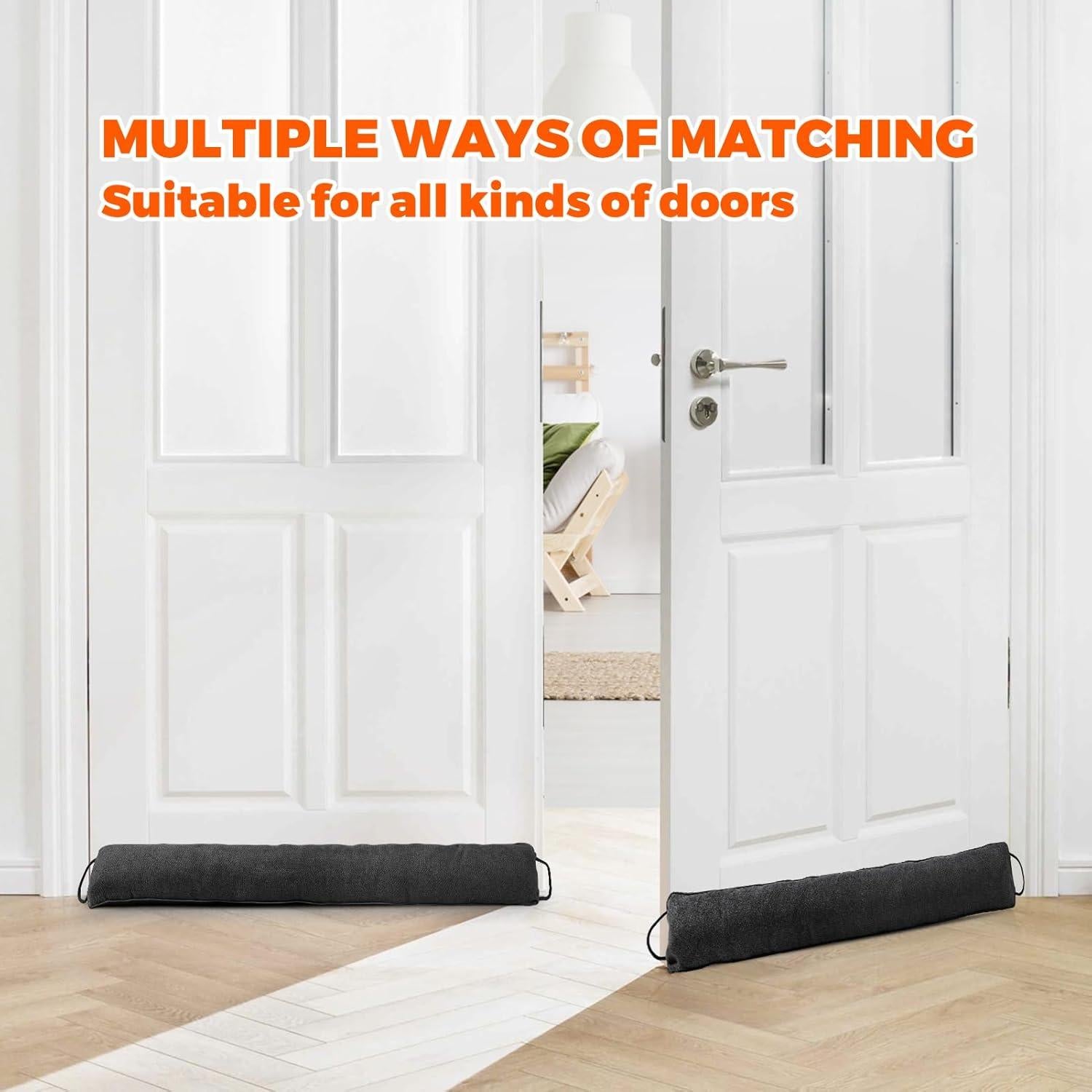 Tope de Puerta Holikme 91 cm Negro, Bloqueador de Corrientes