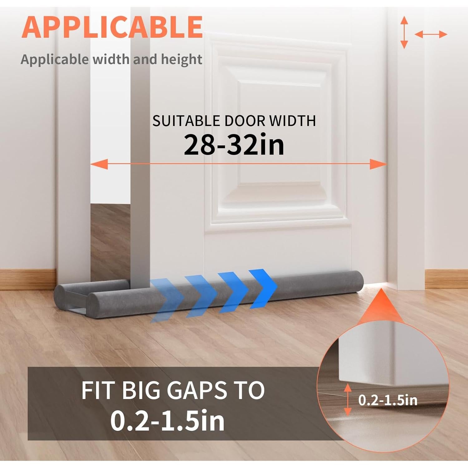 Tapón para Corrientes de Aire BKSAI 71-81 cm Gris