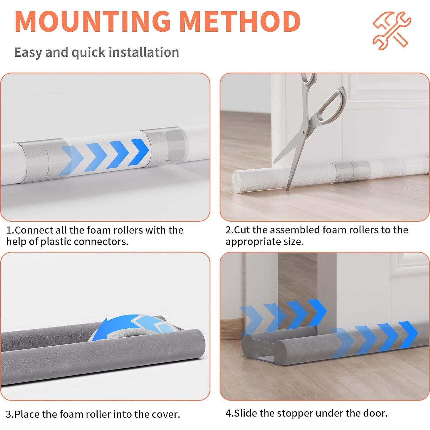 Tapón para Corrientes de Aire BKSAI 71-81 cm Gris