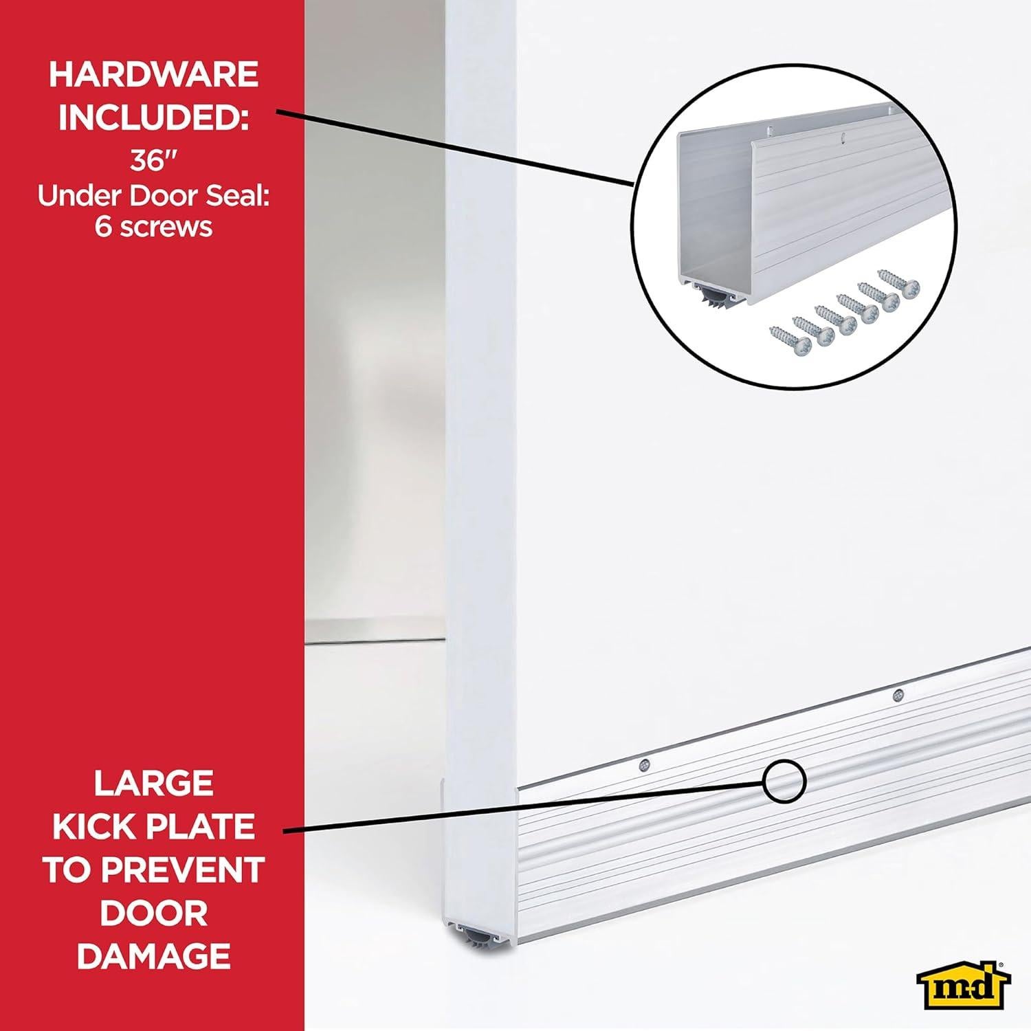 Sello de Puerta Inferior M-D 91.44 cm Aluminio y Vinilo Ahorra Energía