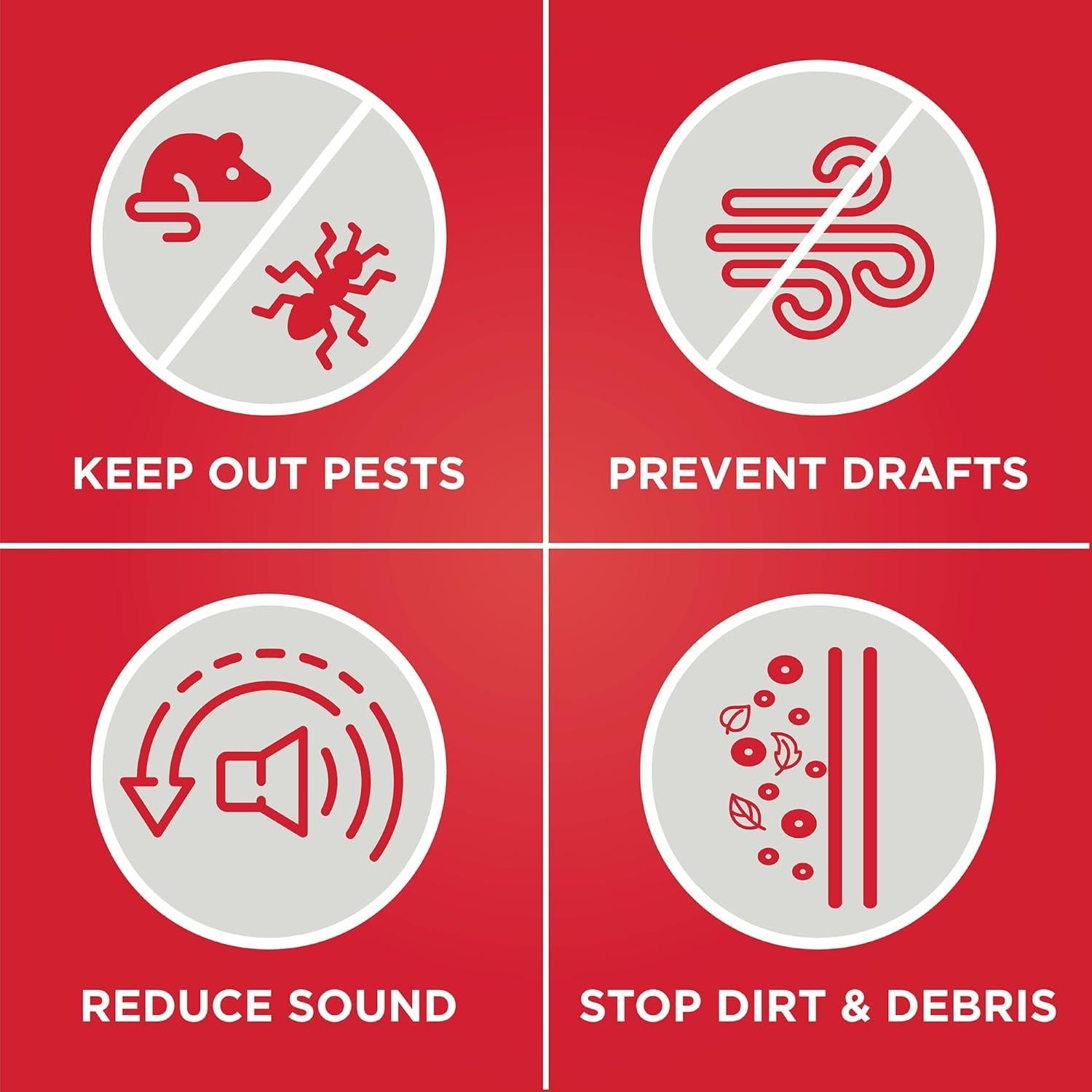 Sello de Puerta Inferior M-D 91.44 cm Aluminio y Vinilo Ahorra Energía