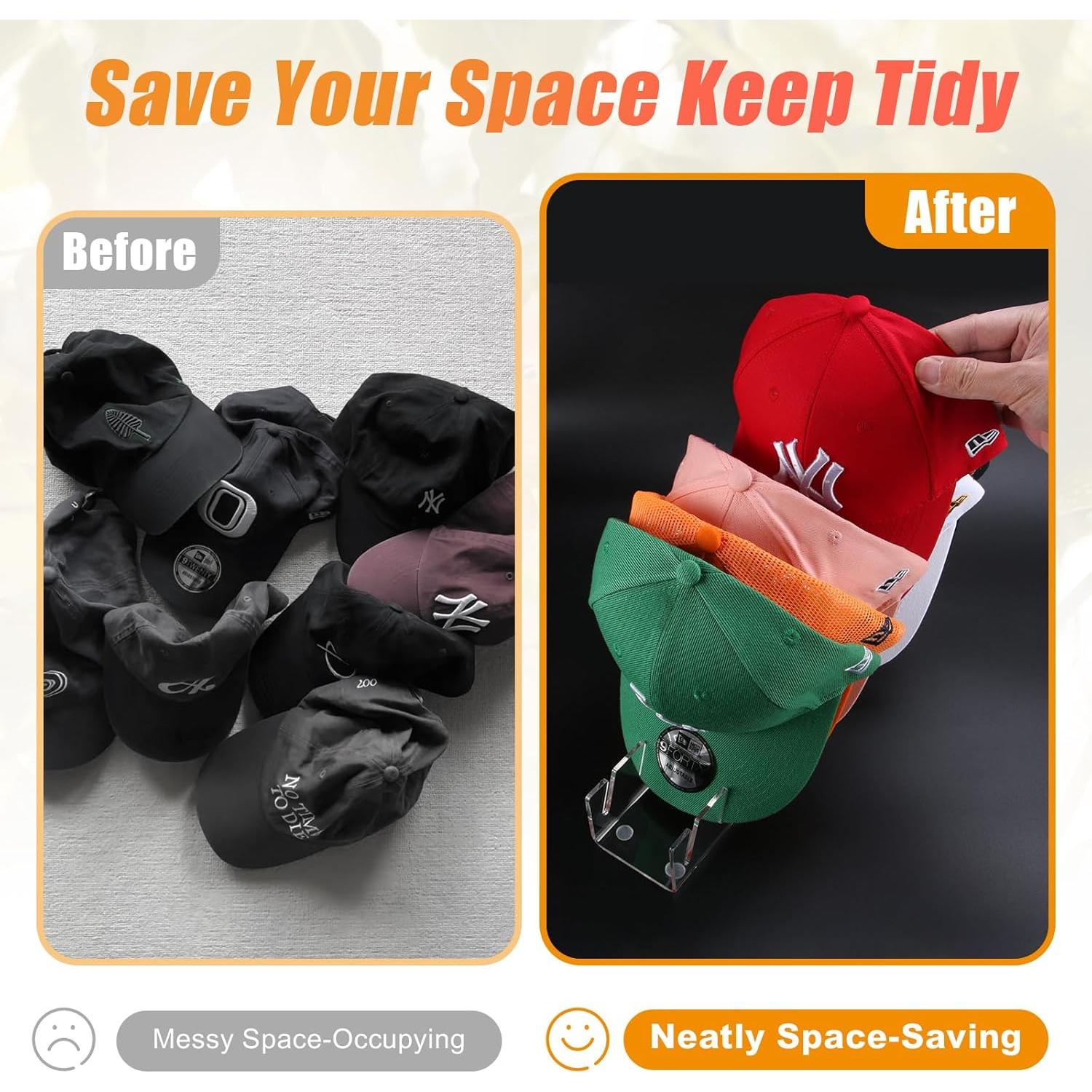 Soporte para Sombreros Sloworld Acrílico 2 Piezas 14 Sombreros