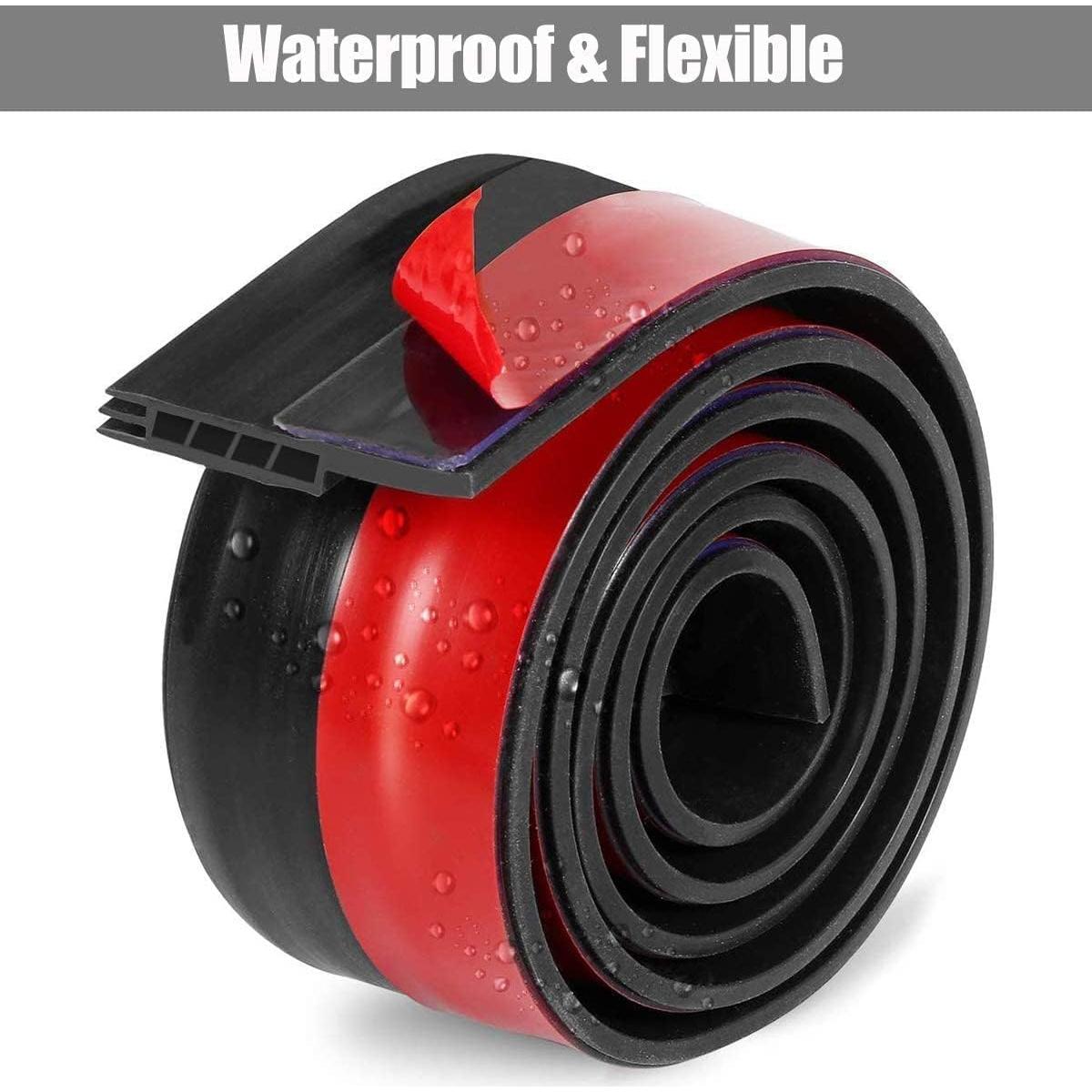 Suptikes Barrera de Puerta Aislante 2 Piezas 5,08 cm x 99 cm Negro