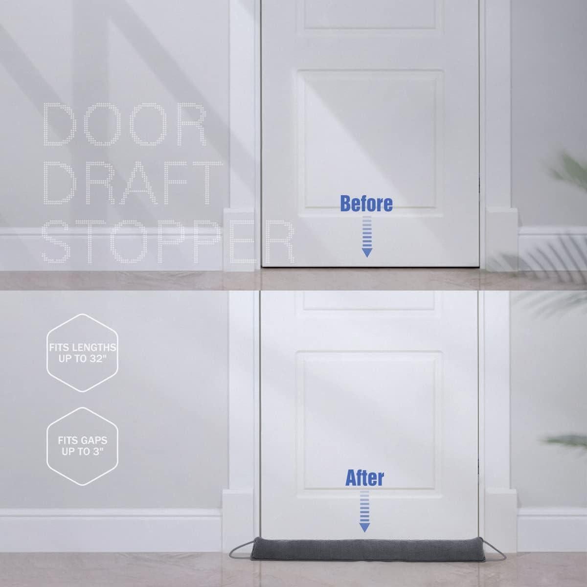 Tope de Draft Tuffen 81 cm Gris Bloqueador de Ruido