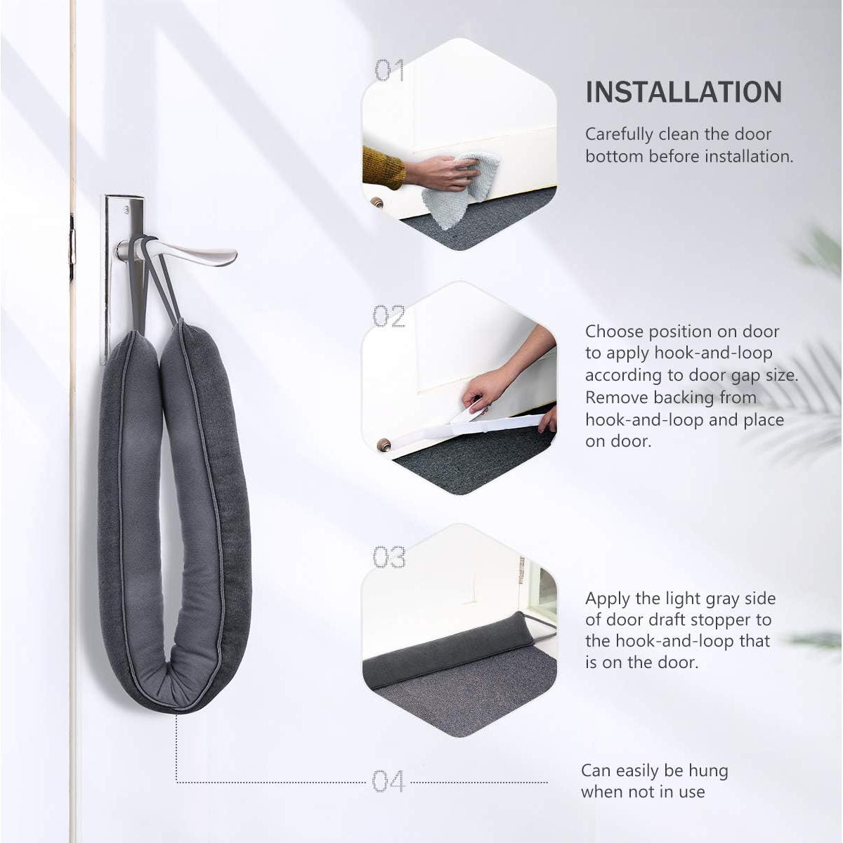 Tope de Draft Tuffen 81 cm Gris Bloqueador de Ruido