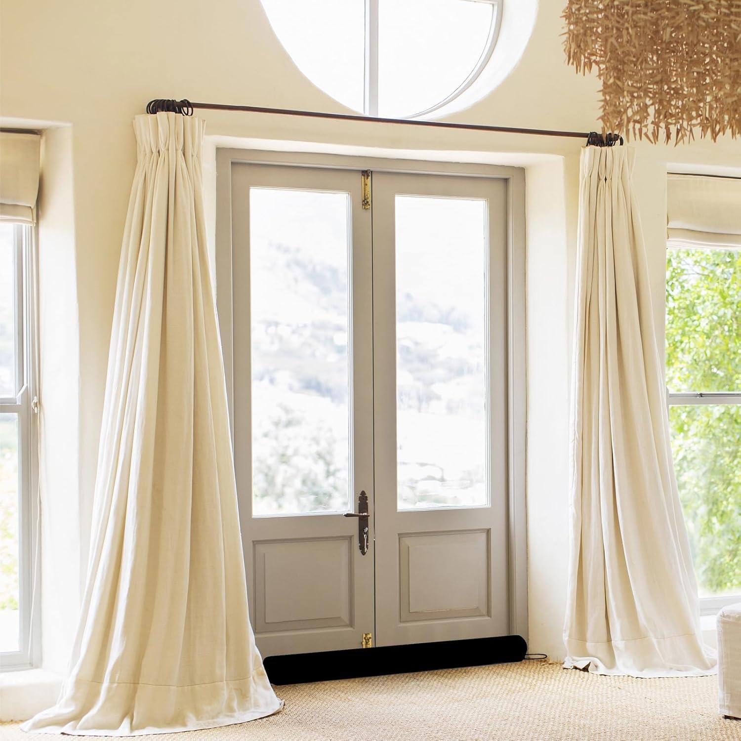 Tope de Puerta Sunolga 2 Piezas 97 cm Negro Lavable