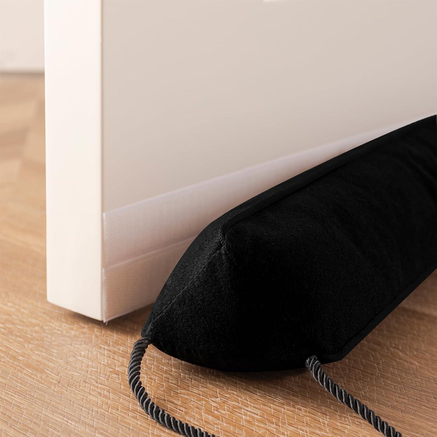 Tope de Puerta Sunolga 2 Piezas 97 cm Negro Lavable