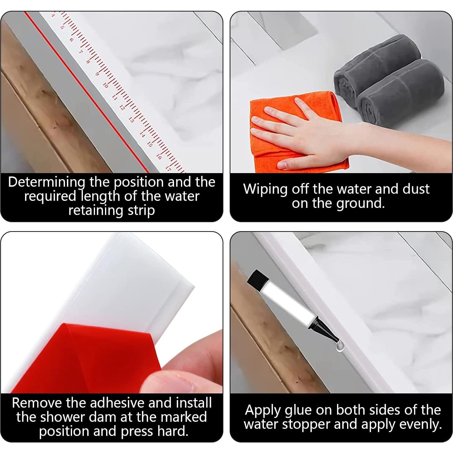 Umbral de Ducha Plegable Raycity 99 cm Silicona Impermeable