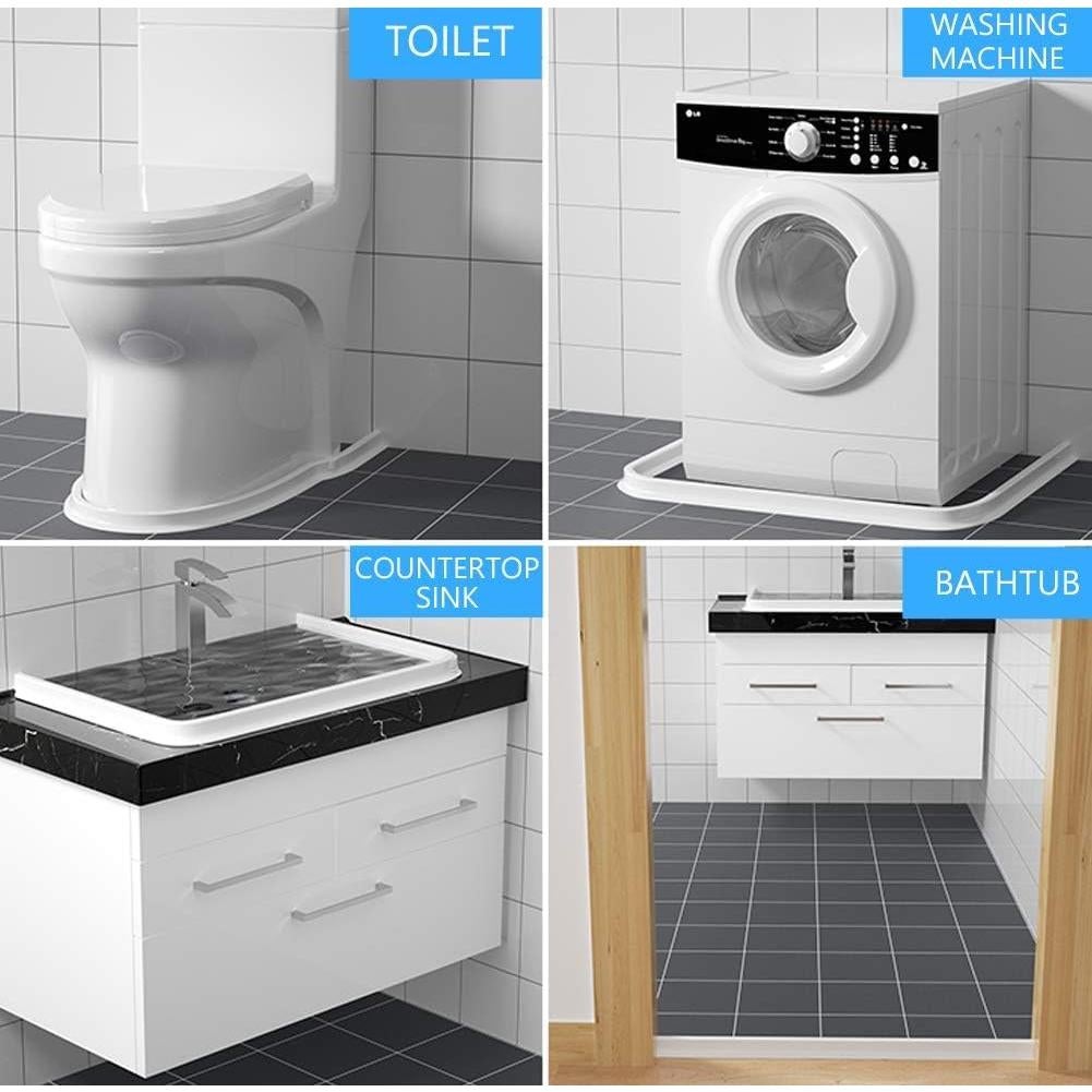 Dique de Ducha Colapsable Duzzy 67 Pulgadas Blanco