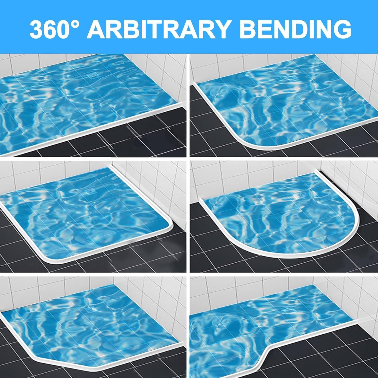 Dique de Agua Colapsable Duzzy 1,7 m Blanco para Ducha