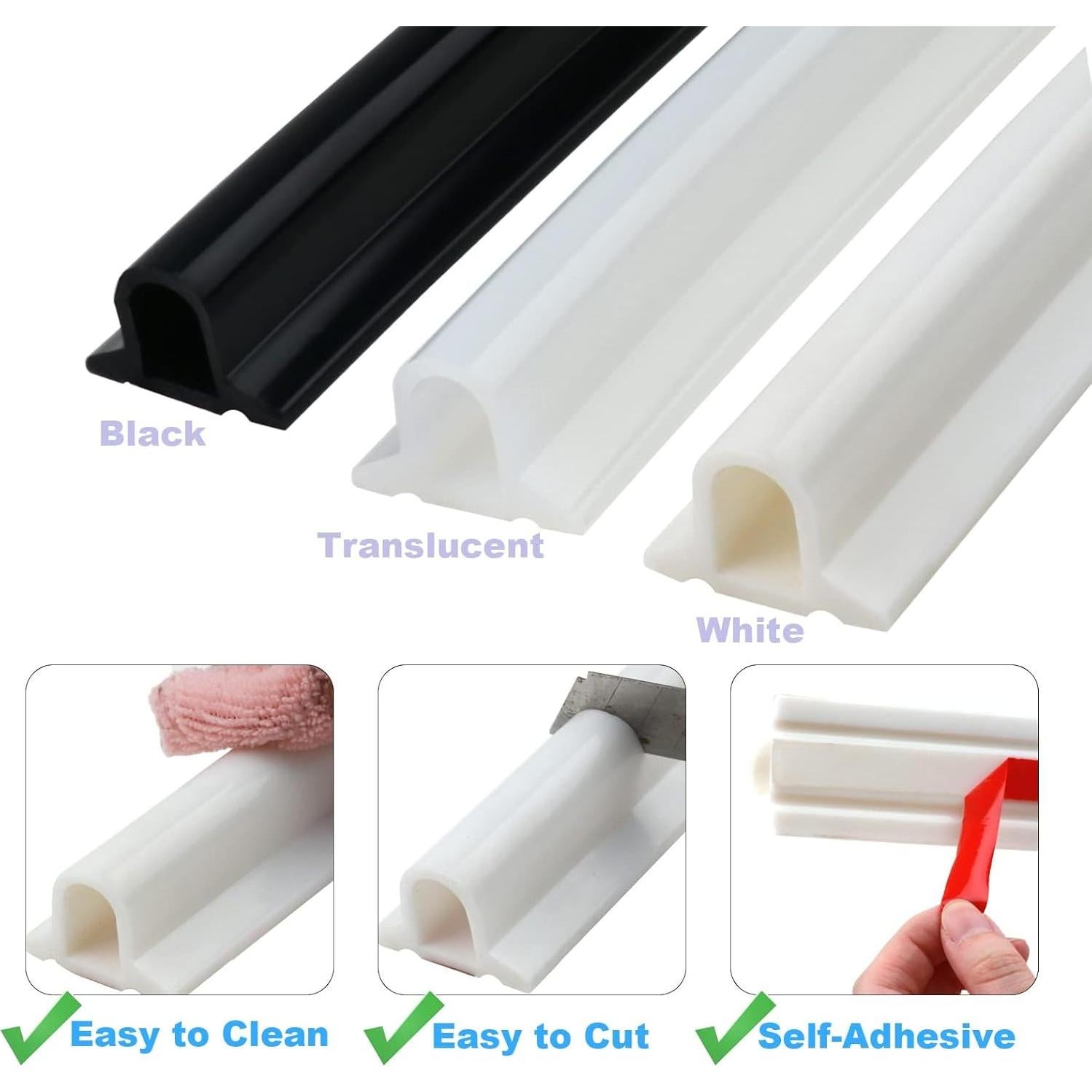 Dique de Agua Colapsable Duzzy 1,7 m Blanco para Ducha