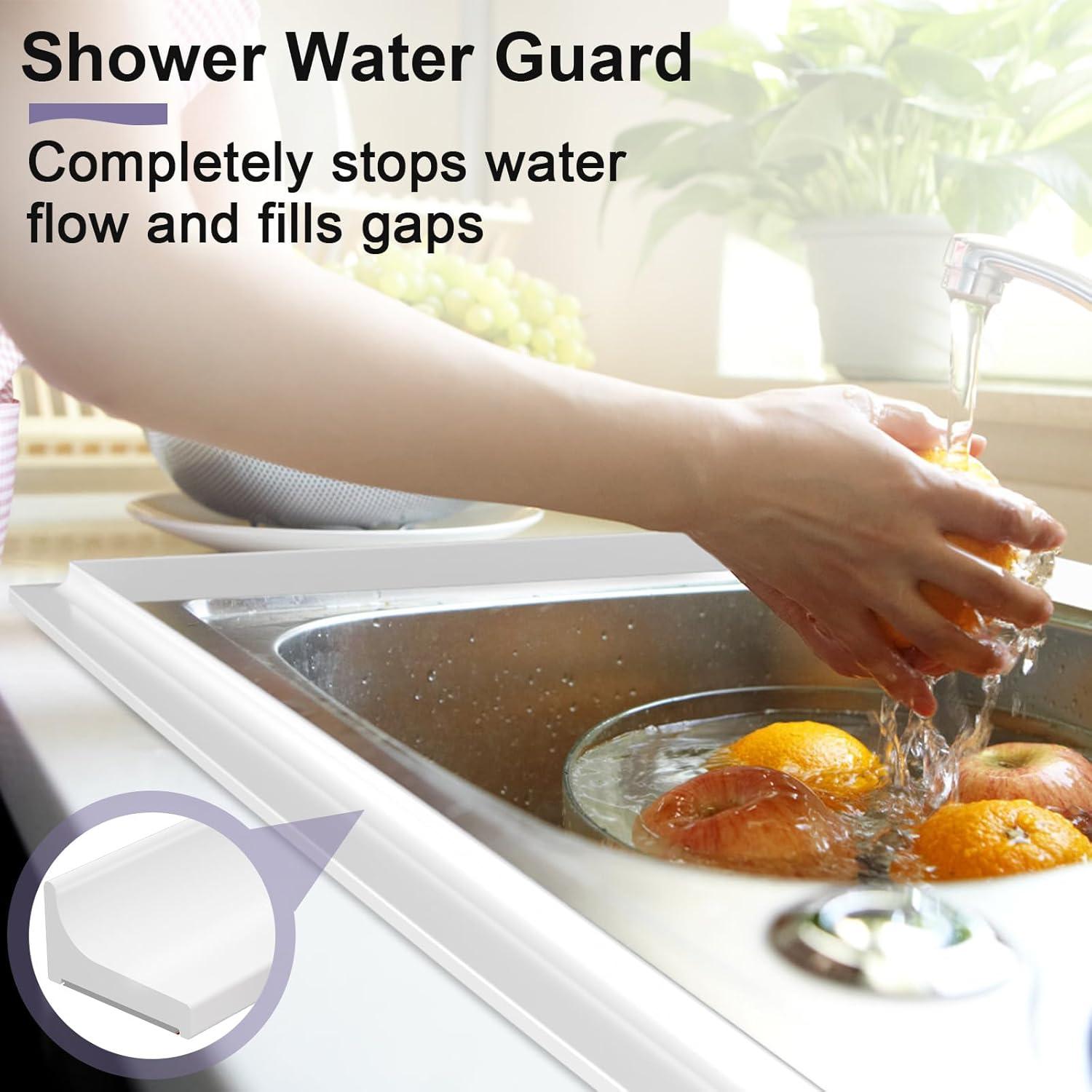 Umbral de Ducha Hzetuu 1.5M Barrera de Agua Silicona Blanca