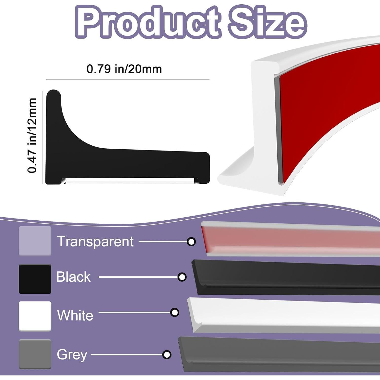 Umbral de Ducha Hzetuu 1.5M Barrera de Agua Silicona Blanca