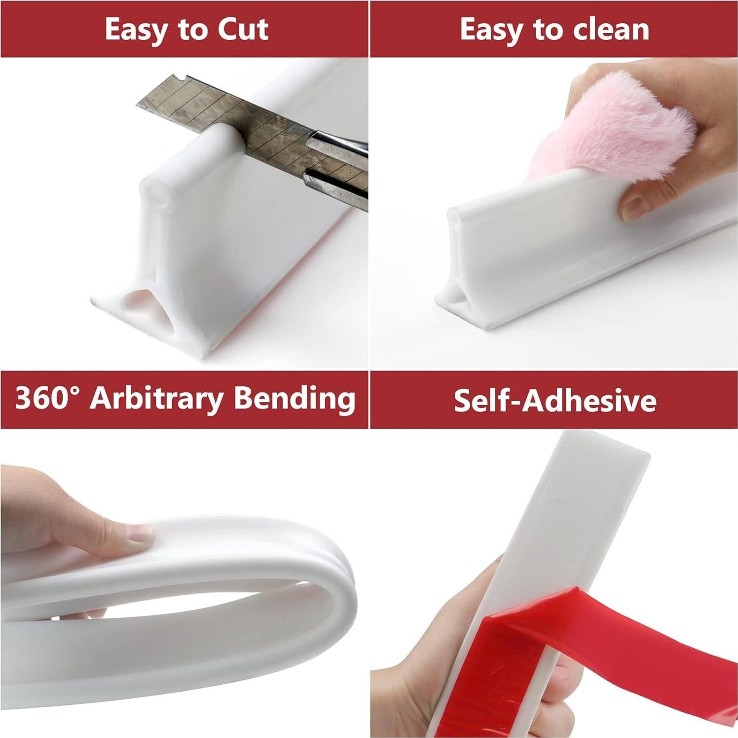 Umbral de Ducha Colapsable Frantie 1.68m Barrera Agua