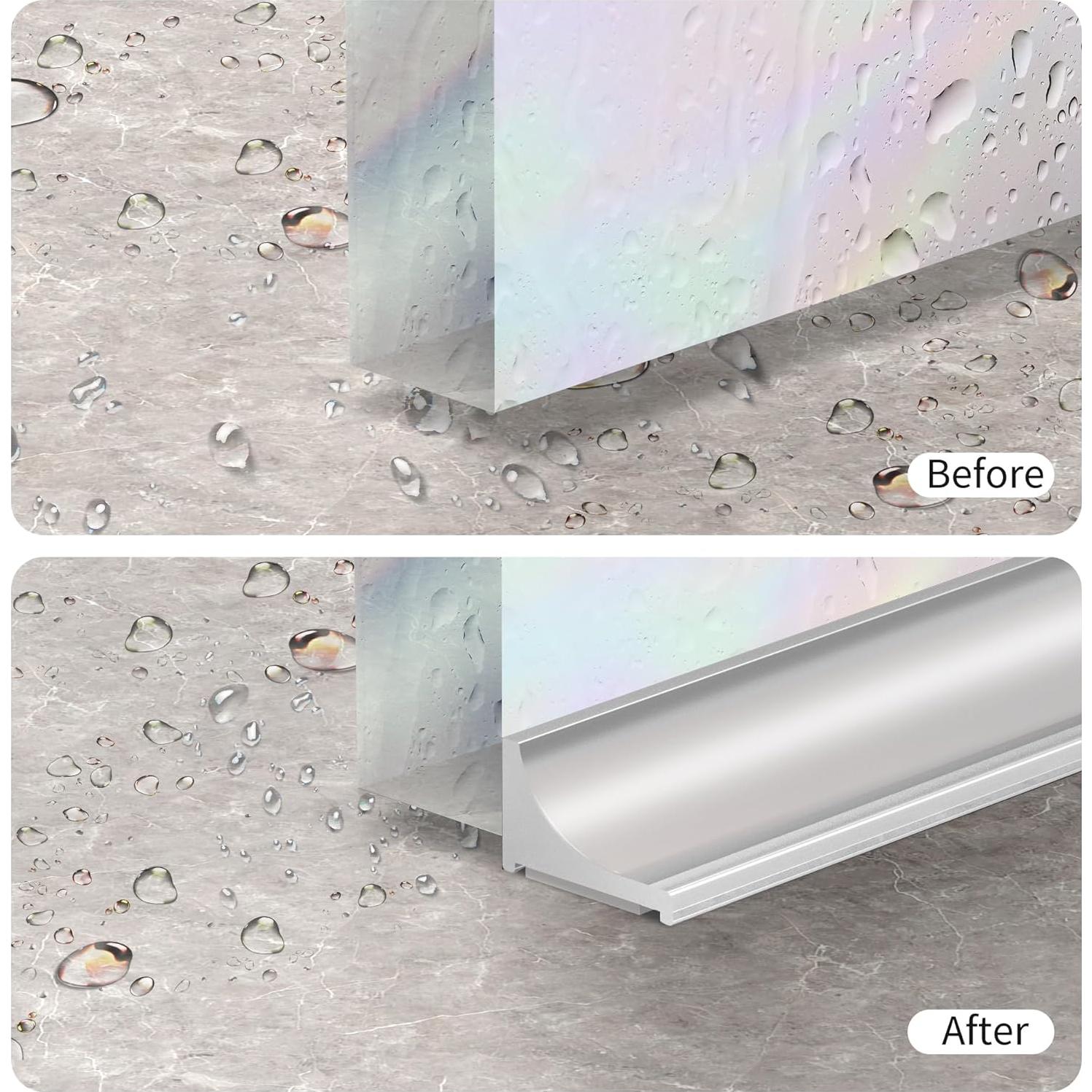 Umbral de Ducha Silicona Transparente 100 cm Zehiels