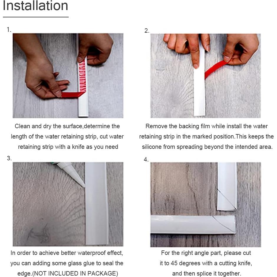 Tira de Agua de Silicona Eohmay 198 cm para Ducha y Fregadero