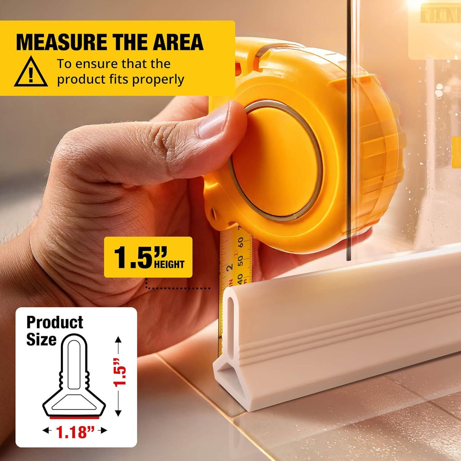 Barrera de Ducha Hippo Dam 170 cm Blanca - Protector Agua