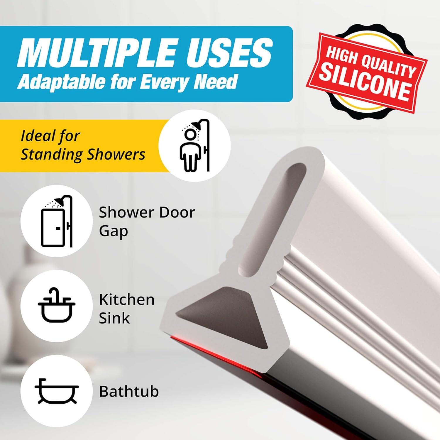 Barrera de Ducha Hippo Dam 170 cm Blanca - Protector Agua