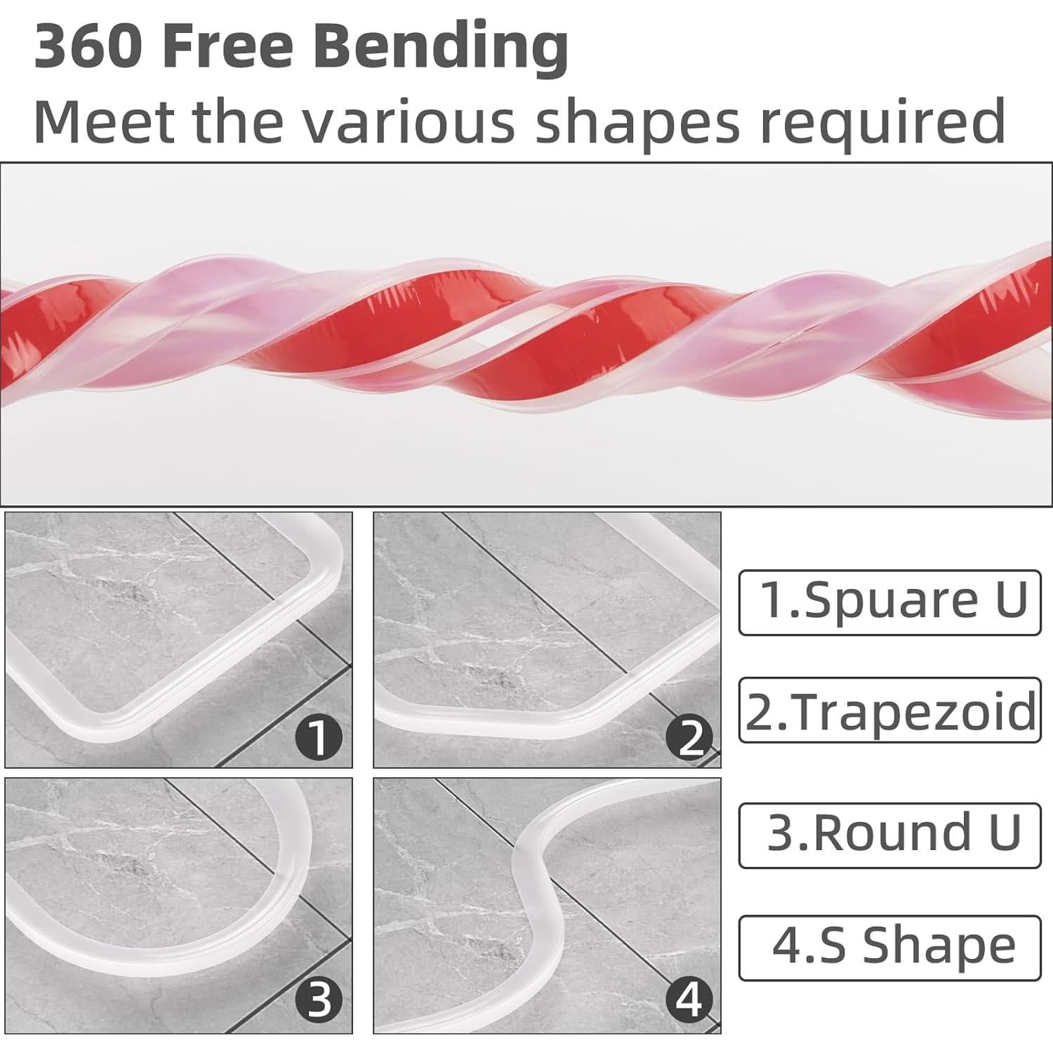 Umbral de Ducha Plegable 100 cm Silicona Autoadhesiva ESUFEIR