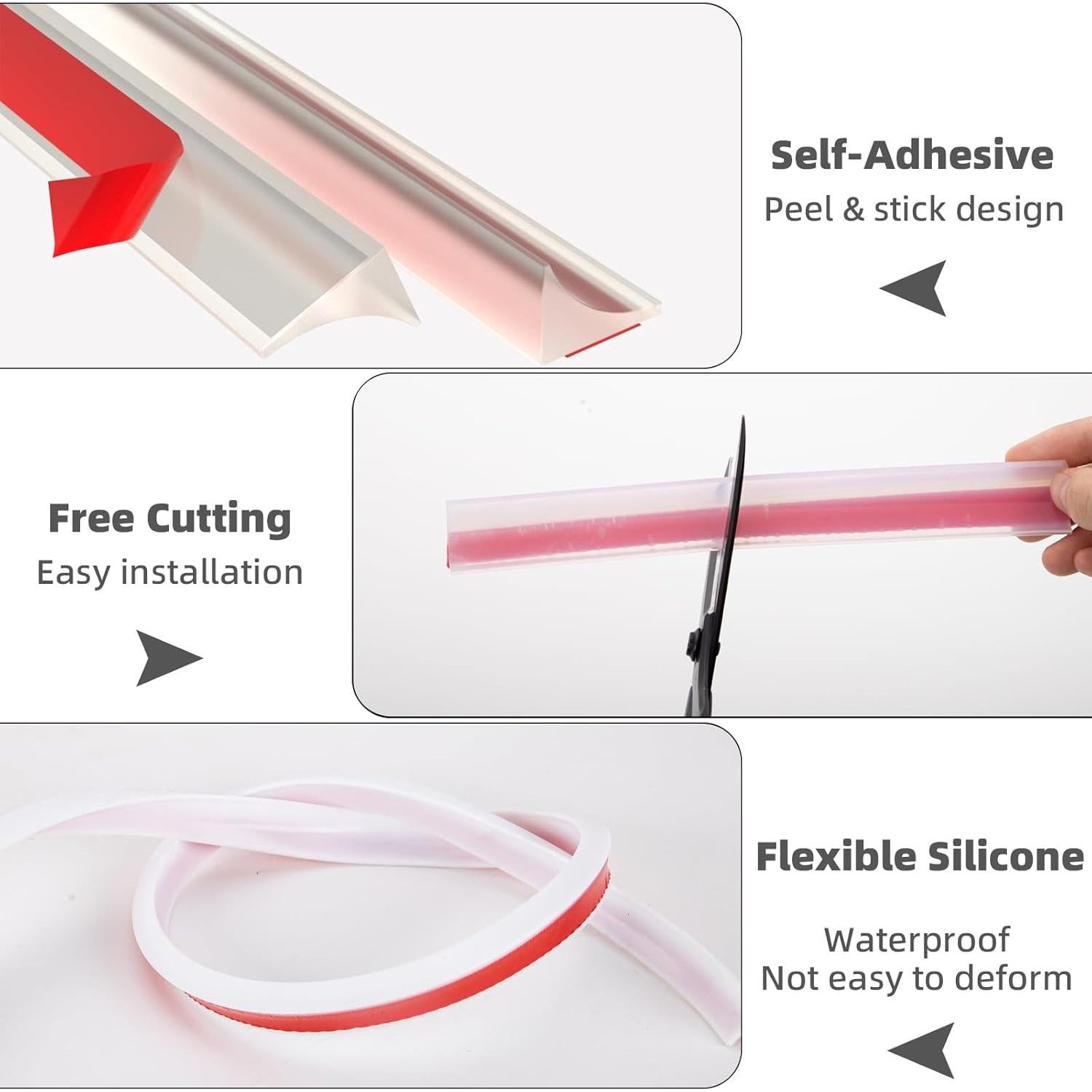 Umbral de Ducha Plegable 100 cm Silicona Autoadhesiva ESUFEIR