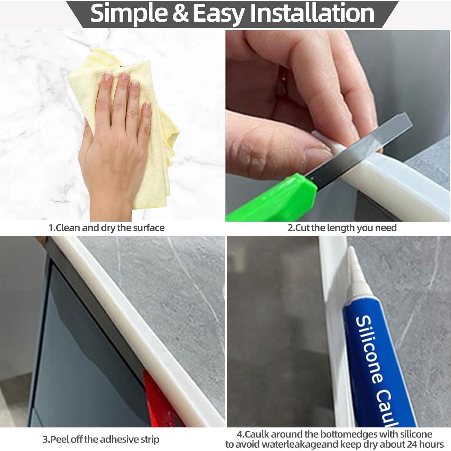 Umbral de Ducha Plegable 100 cm Silicona Autoadhesiva ESUFEIR