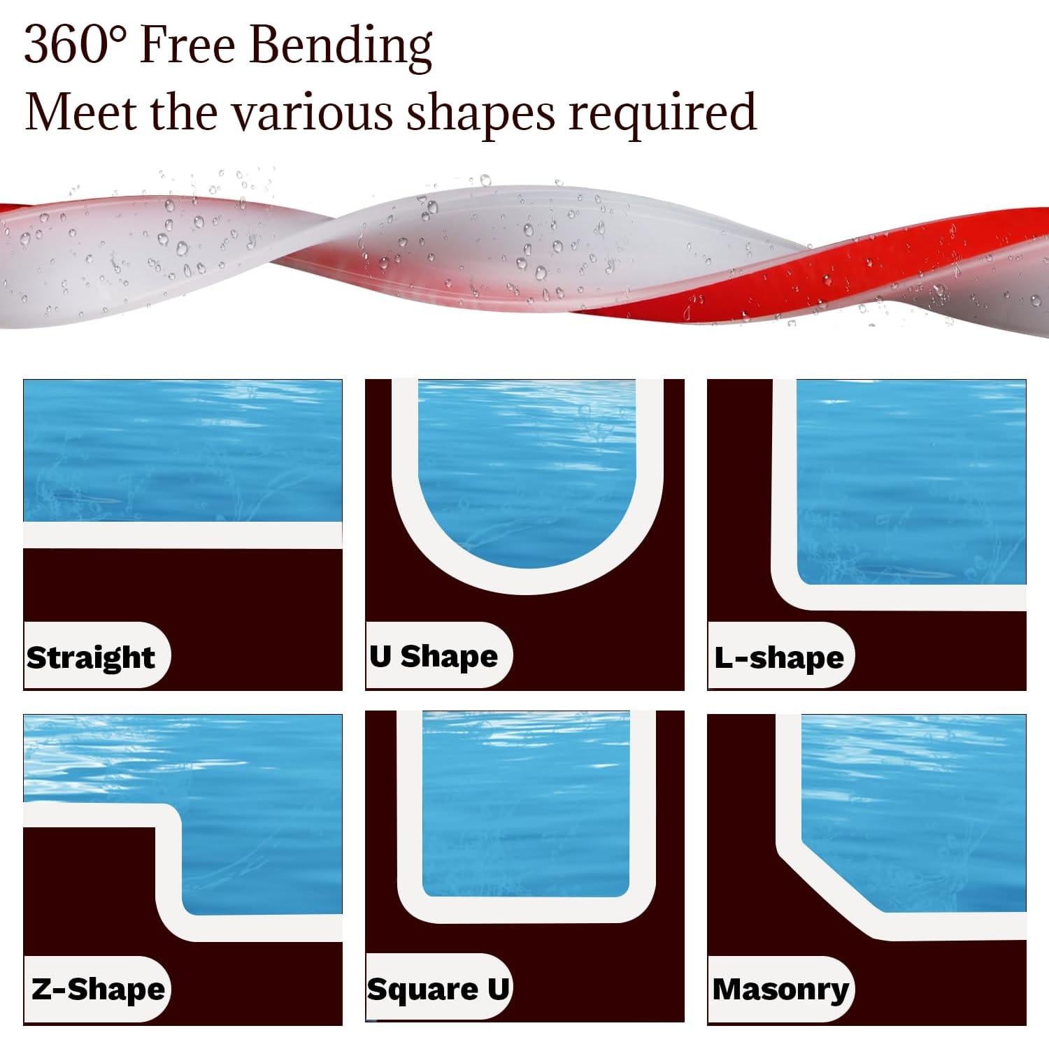 Sello Inferior de Agua QOQOOICE 99cm para Ducha de Vidrio