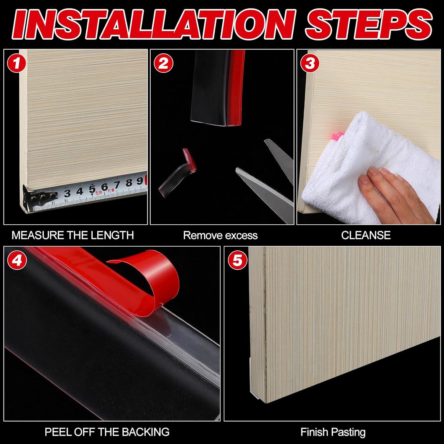 Tira de Sello L Vinilo Transparente Newtay 1,85 m 2 Pcs