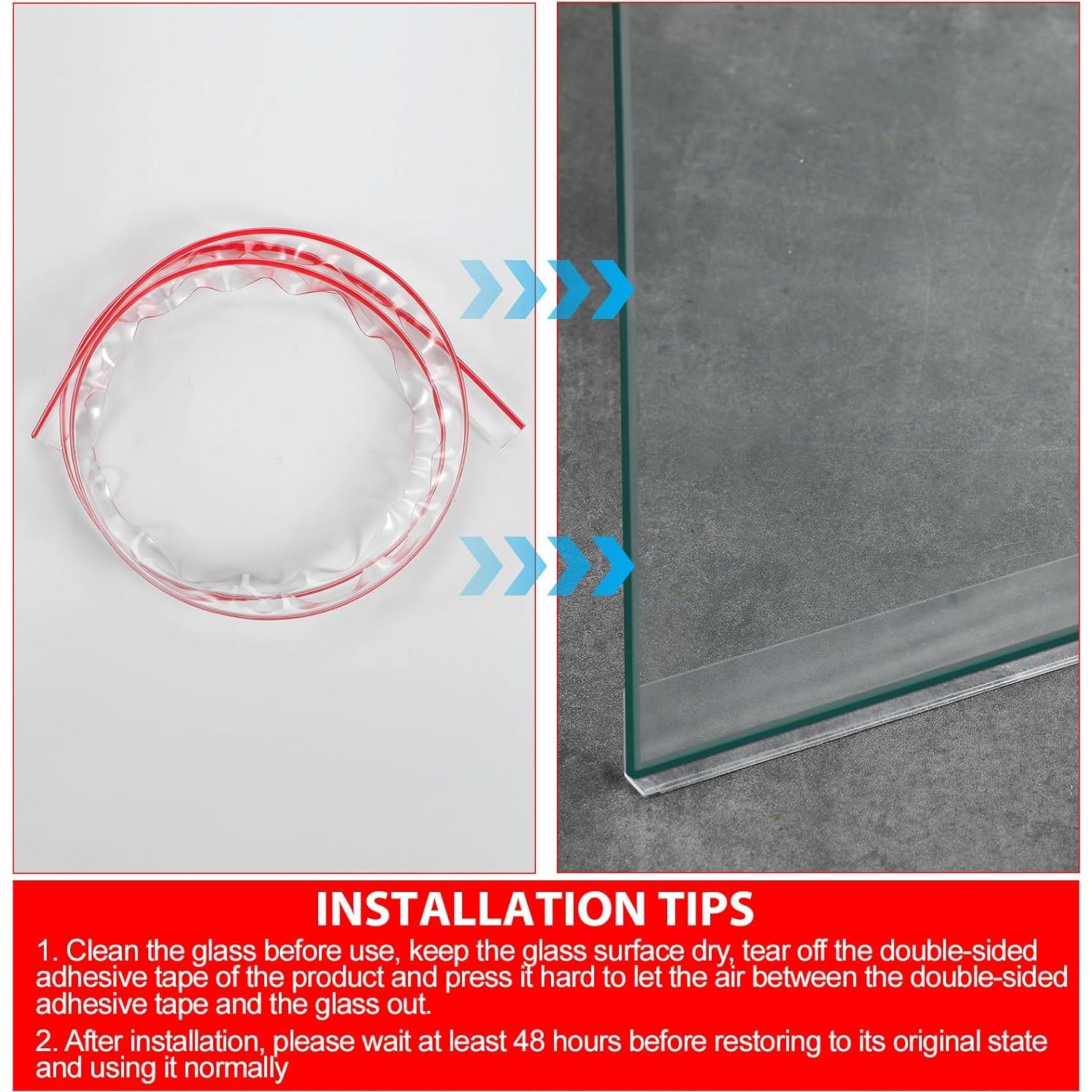 Tira de Sello L Vinilo Transparente Newtay 1,85 m 2 Pcs