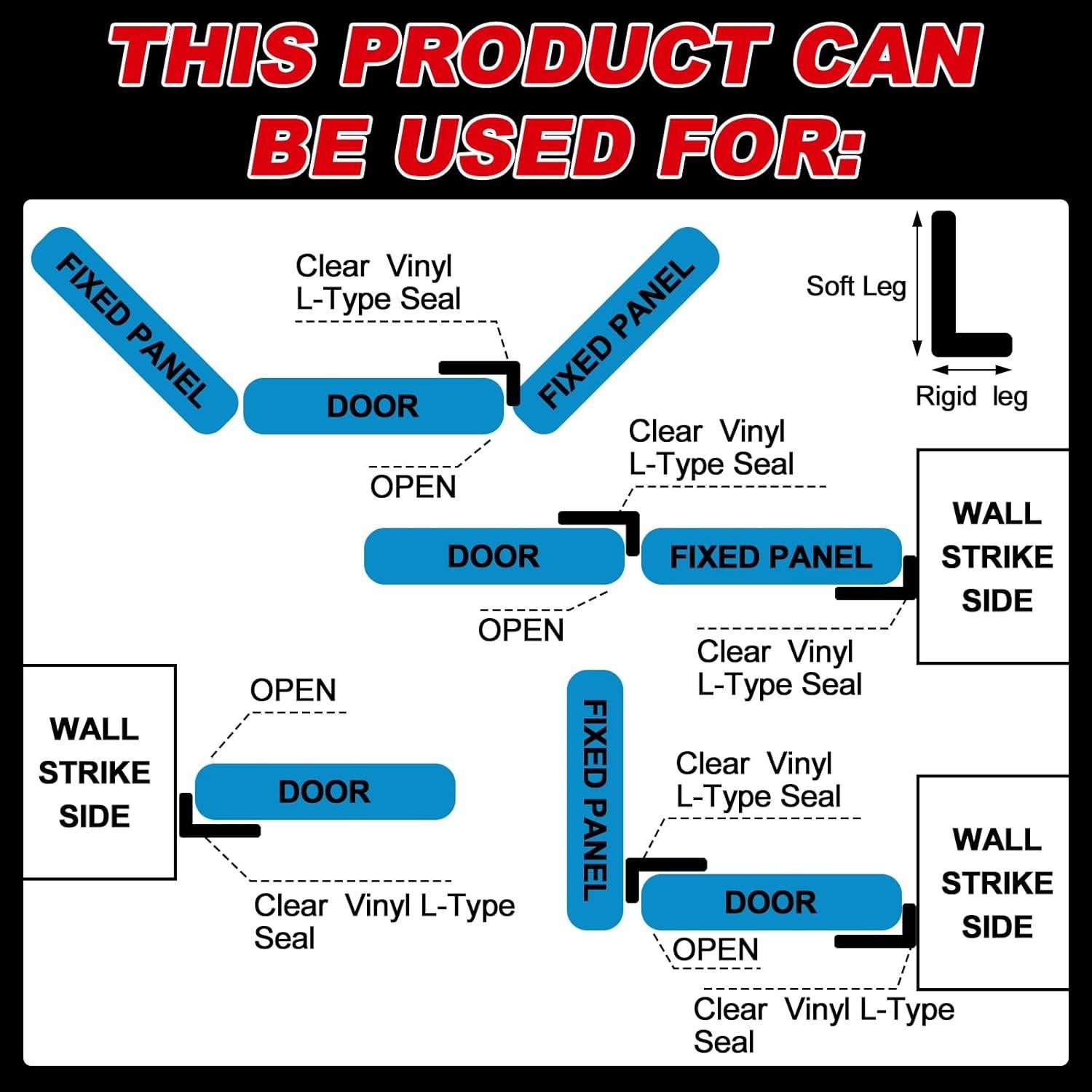 Tira de Sello L Vinilo Transparente Newtay 1,85 m 2 Pcs