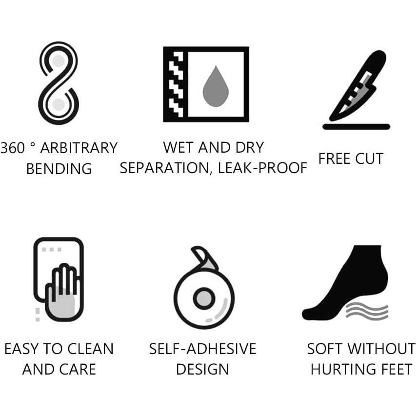 Umbral de Ducha Colapsable Frantie 170 cm para Sillas de Ruedas