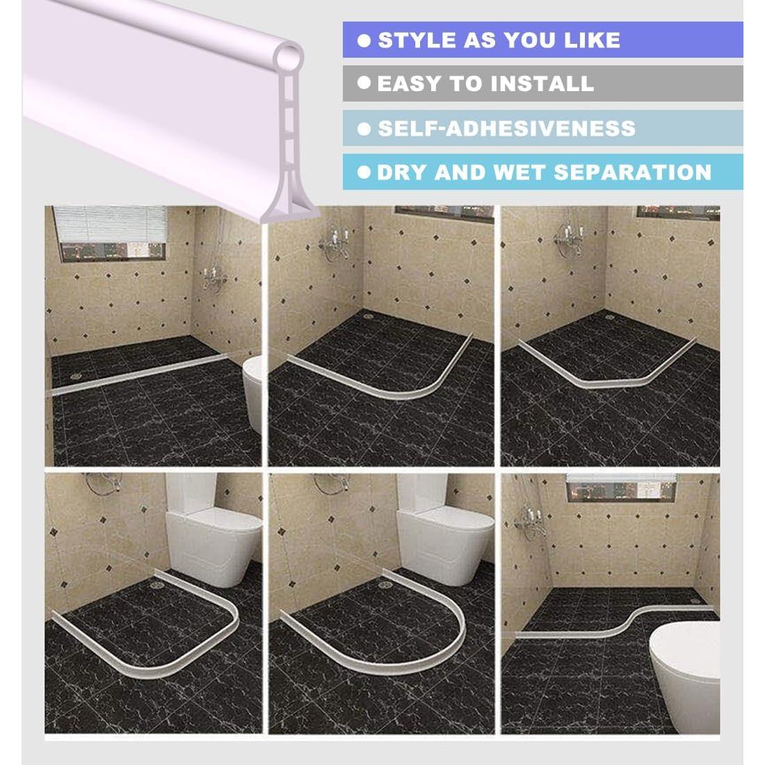 Dam de Ducha SAIKOOWA 99 cm Silicona Blanco Antisalpicaduras