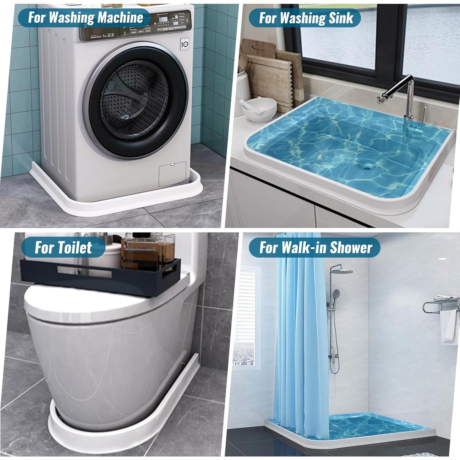 Dique de Ducha Colapsable AMZKONIG 1,68 m Antisalpicaduras