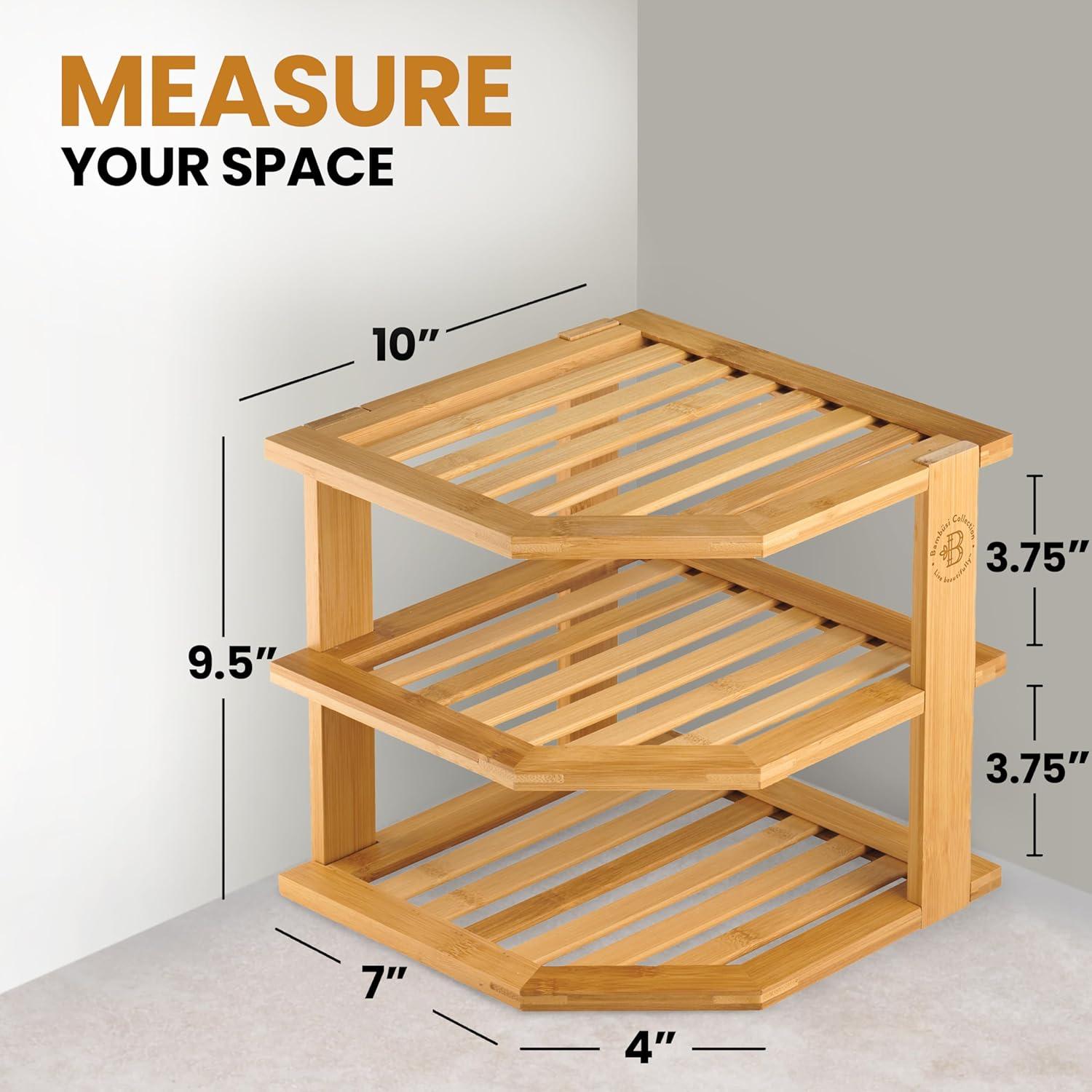 Organizador de Gabinete Bambüsi 3 Niveles Ahorra Espacio