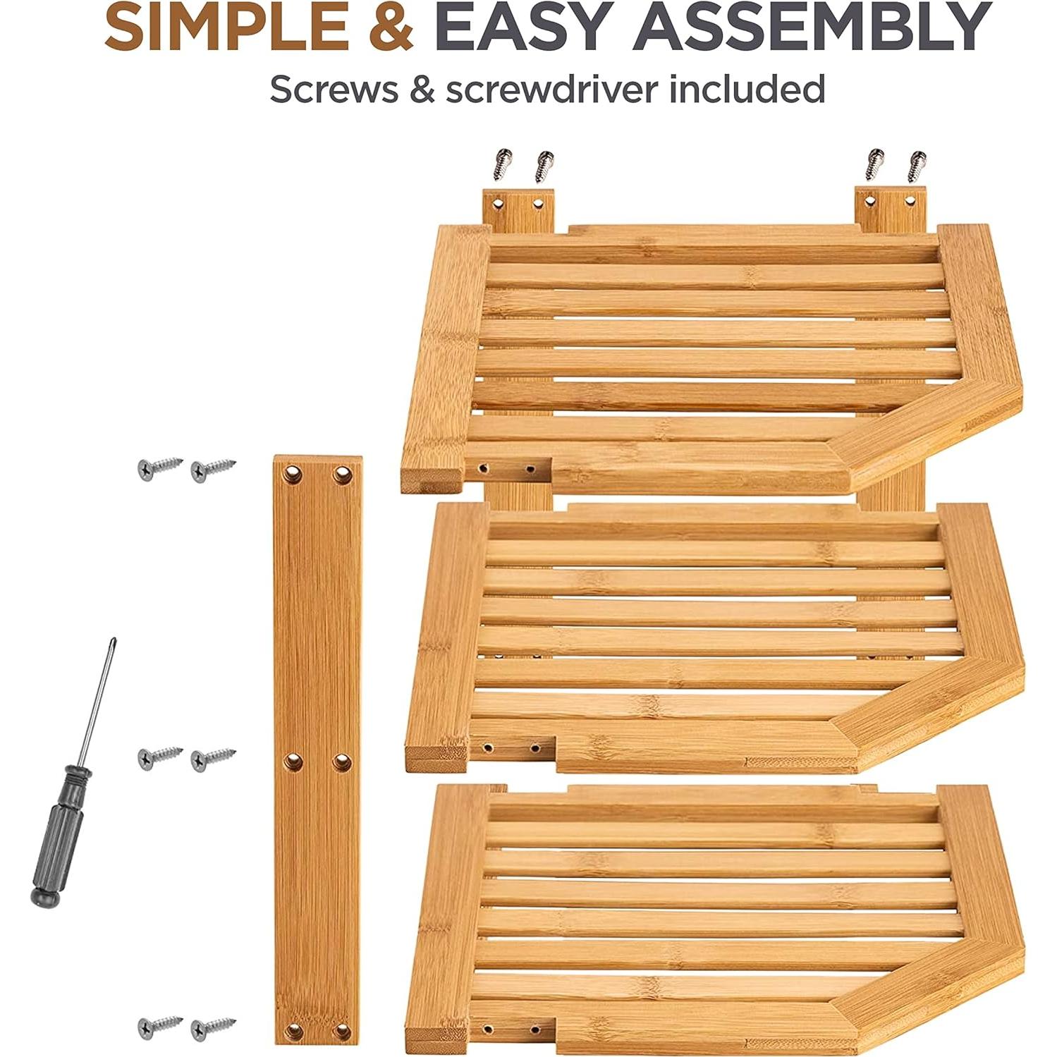 Organizador de Gabinete Bambüsi 3 Niveles Ahorra Espacio