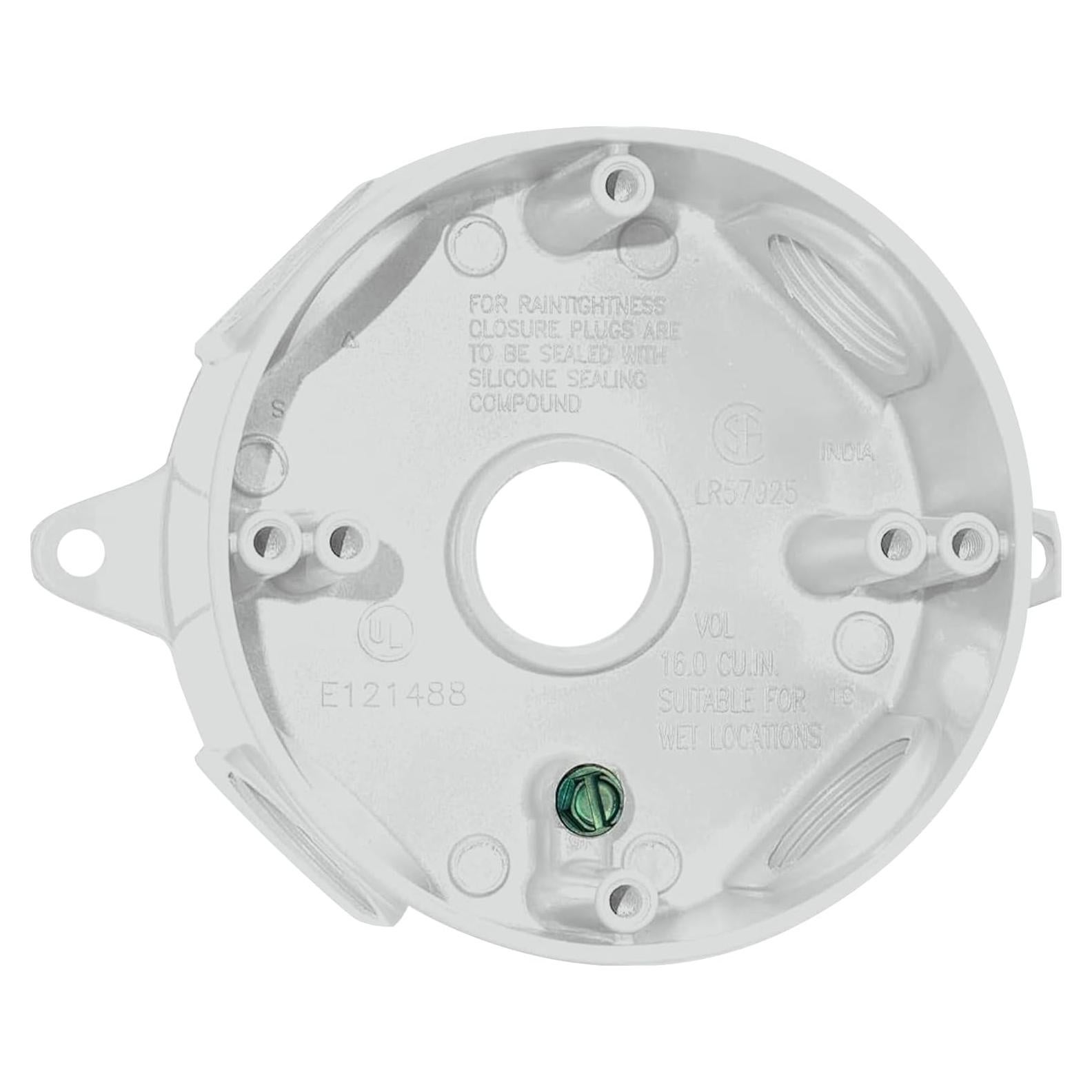 Caja Redonda 5 Agujeros 13.97 cm Sigma Electric 143854WH