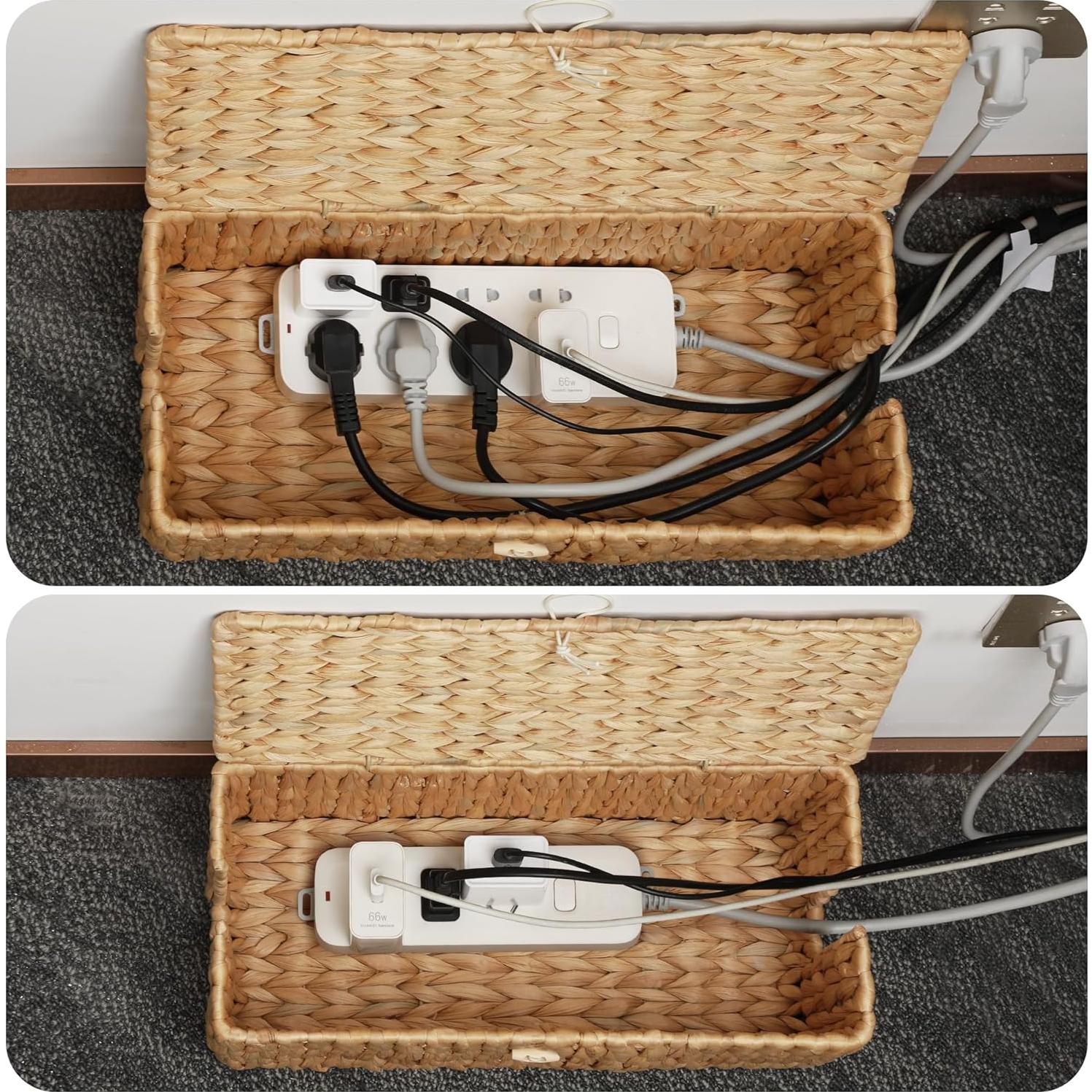 Caja Organizadora de Cables Nicemoon 2 Piezas Tejida