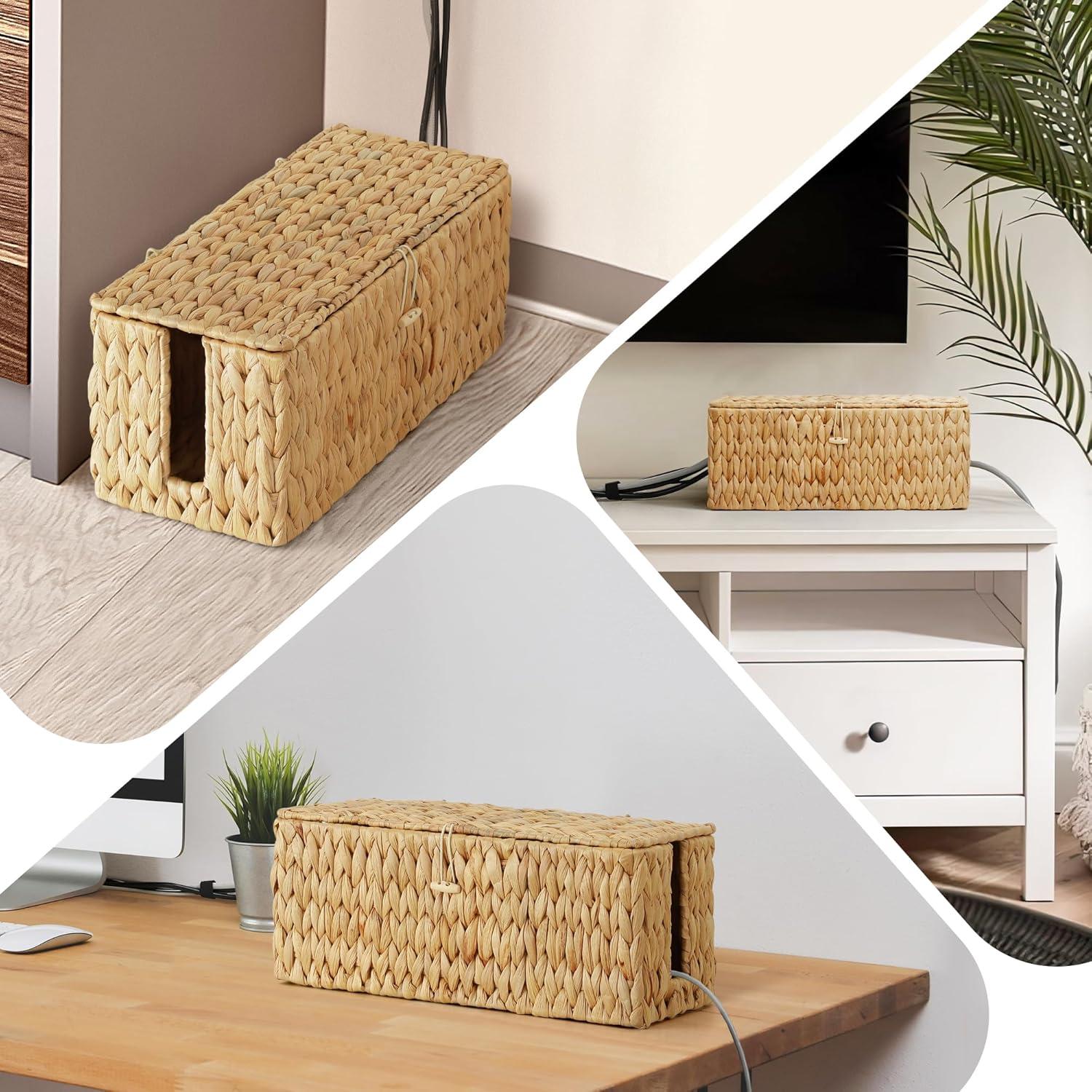 Caja Organizadora de Cables Nicemoon 2 Piezas Tejida