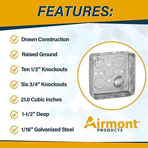 Kit Caja Eléctrica 4x4" Airmont con Receptáculo Dúplex 20A
