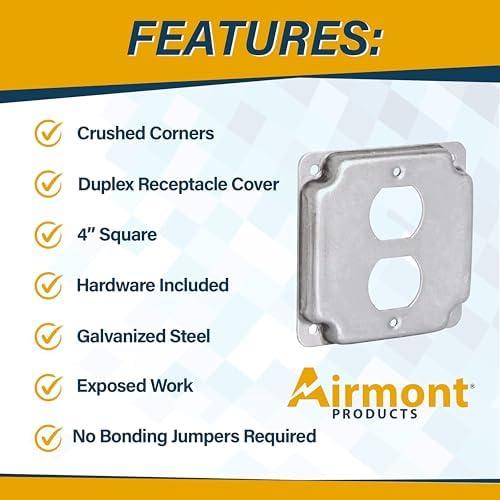 Kit Caja Eléctrica 4x4" Airmont con Receptáculo Dúplex 20A