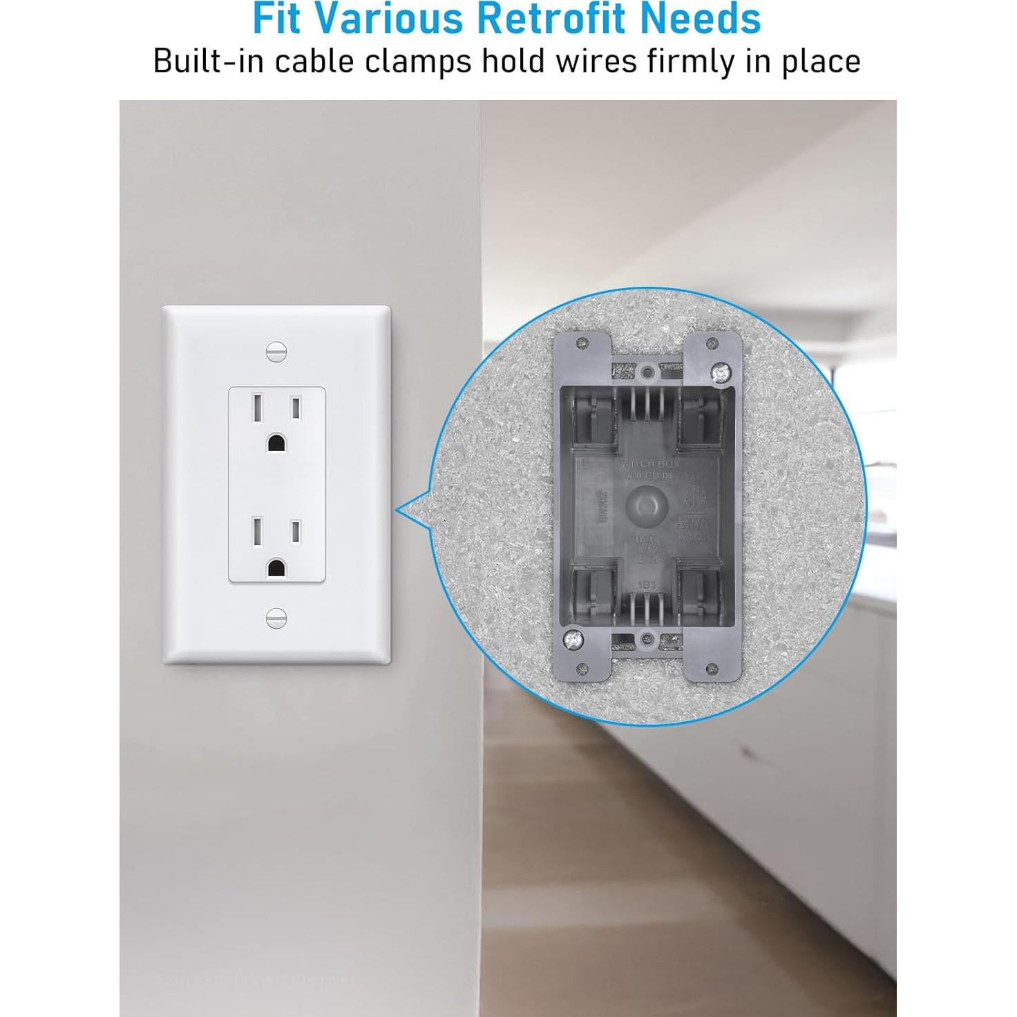 LEONLITE Paquete de 12 Cajas Eléctricas PVC 20 Pulgadas Cúbicas