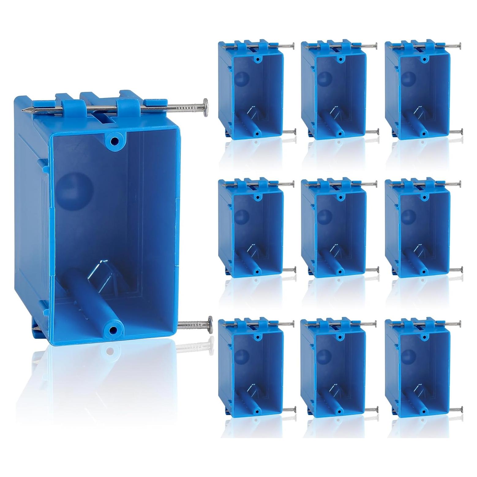 Paquete de 10 cajas eléctricas ANKYLHUA 1 gang PVC 18 in³