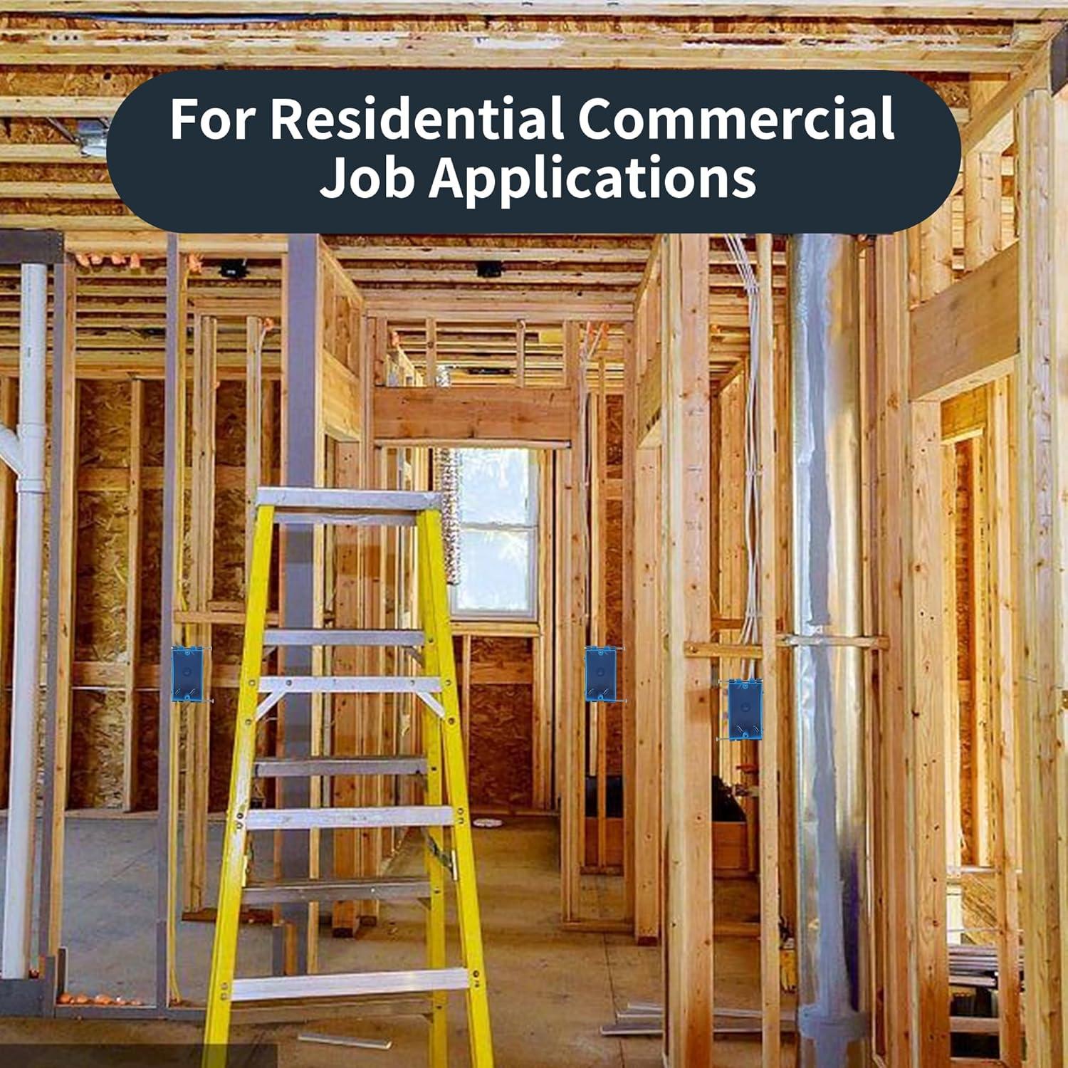 Paquete de 10 cajas eléctricas ANKYLHUA 1 gang PVC 18 in³