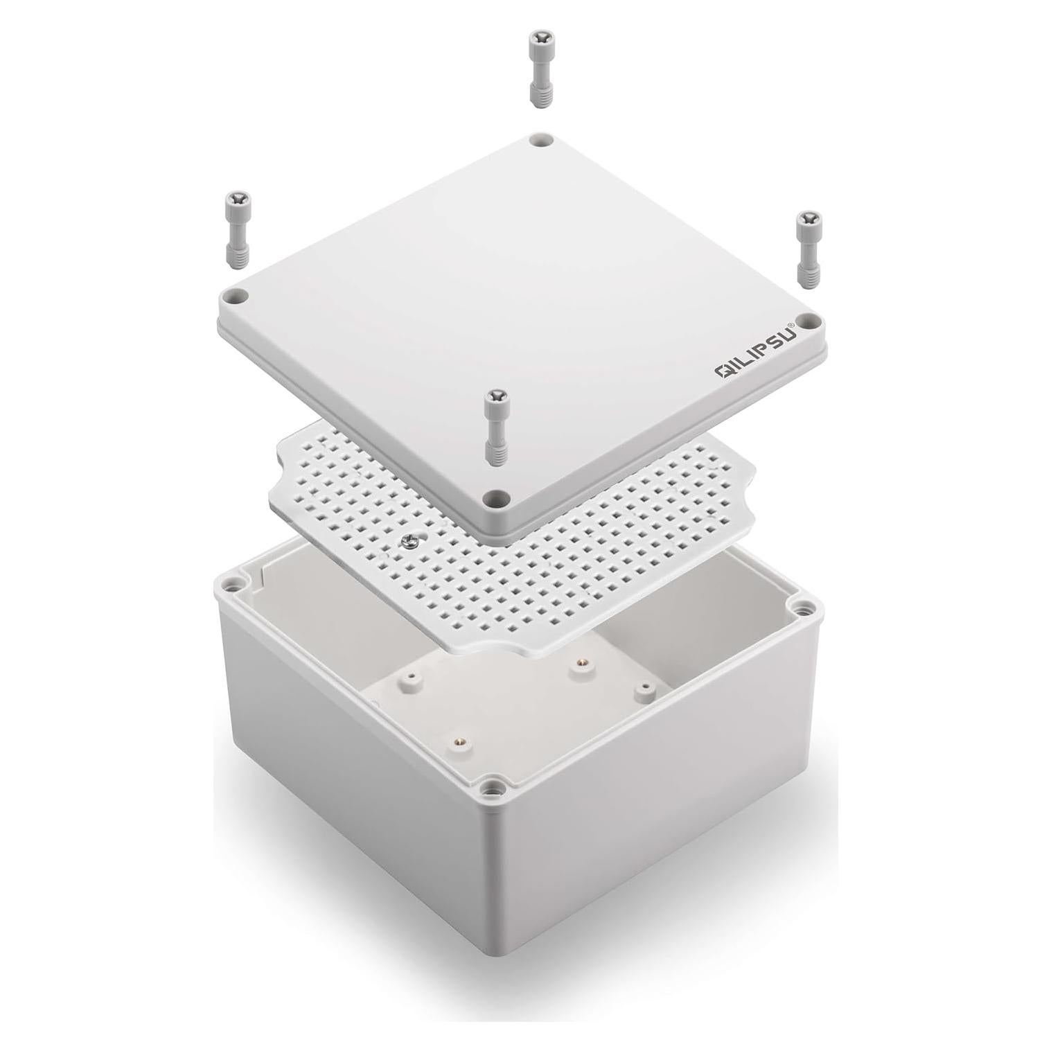 Caja de Conexiones Exterior QILIPSU IP67 Impermeable 12.7x12.7x7.6cm