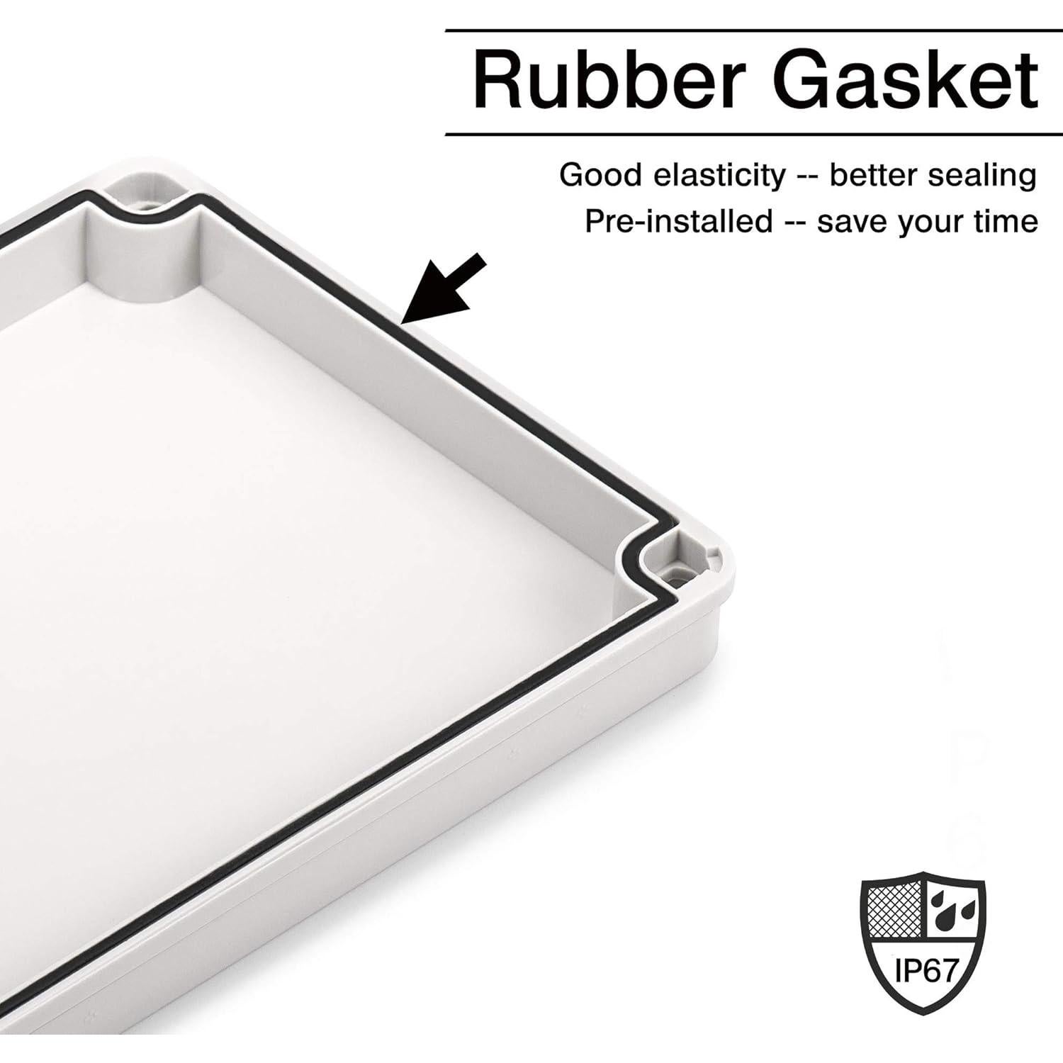 Caja de Conexiones Exterior QILIPSU IP67 Impermeable 12.7x12.7x7.6cm