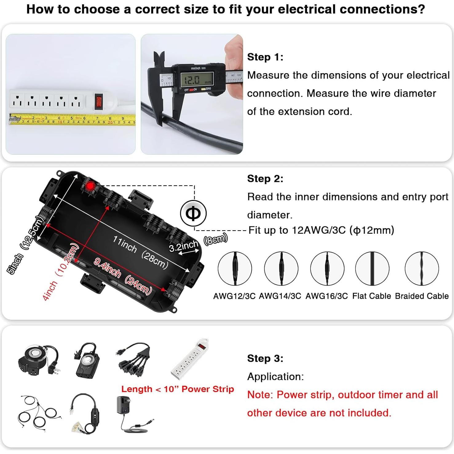 Caja Eléctrica Exterior Flemoon IP54 29x13x10 cm 6 Puertos