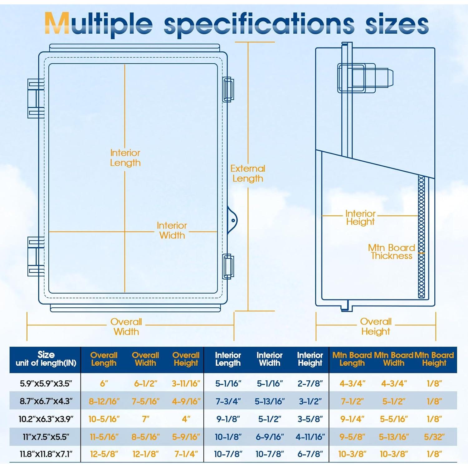 Caja de Conexiones IP67 XINYIELE 22.1x17x10.9cm Transparente