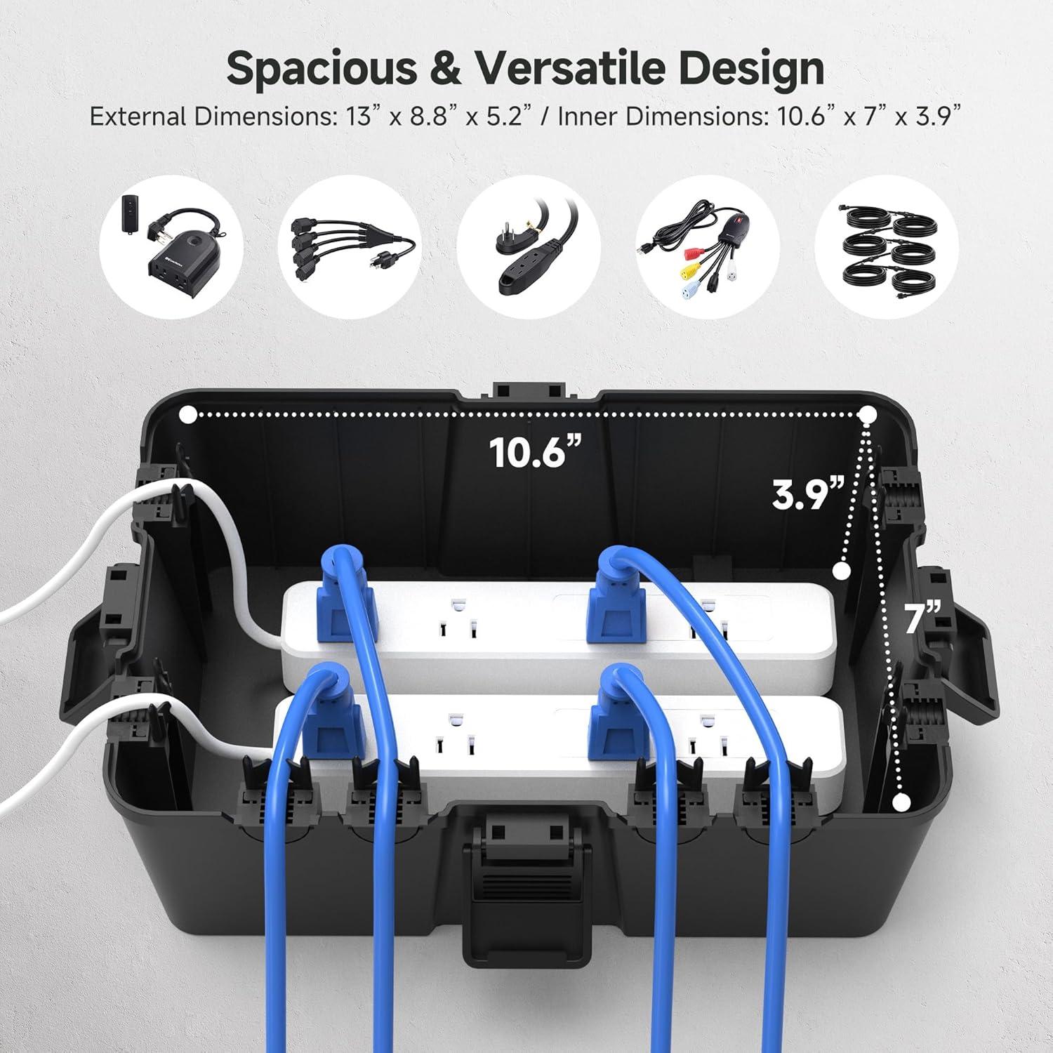 Caja Eléctrica Exterior Impermeable Cable Matters 33x22x13cm