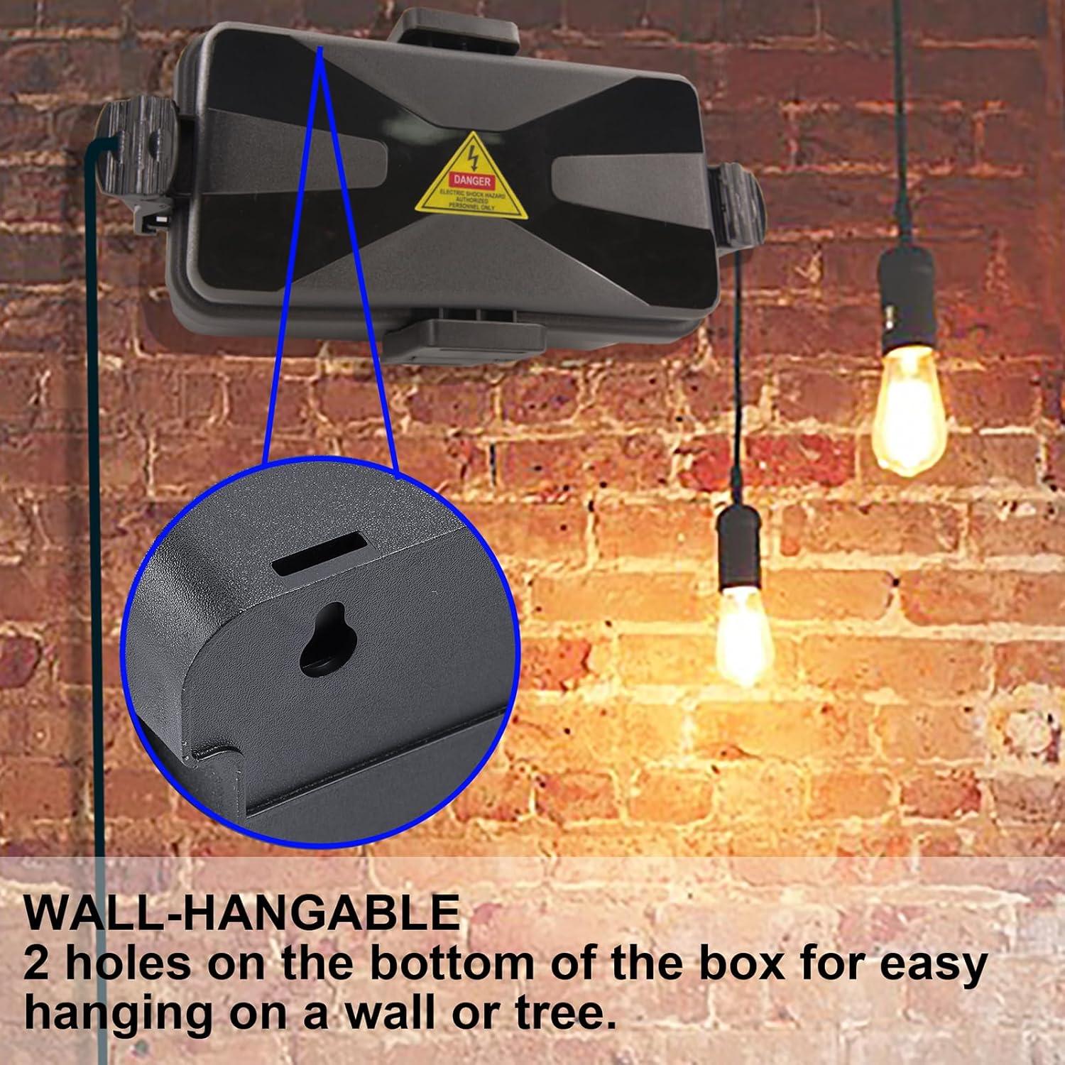 Caja Eléctrica Exterior Impermeable DIQMIAQ Negra 19.3x9.9x8.4cm